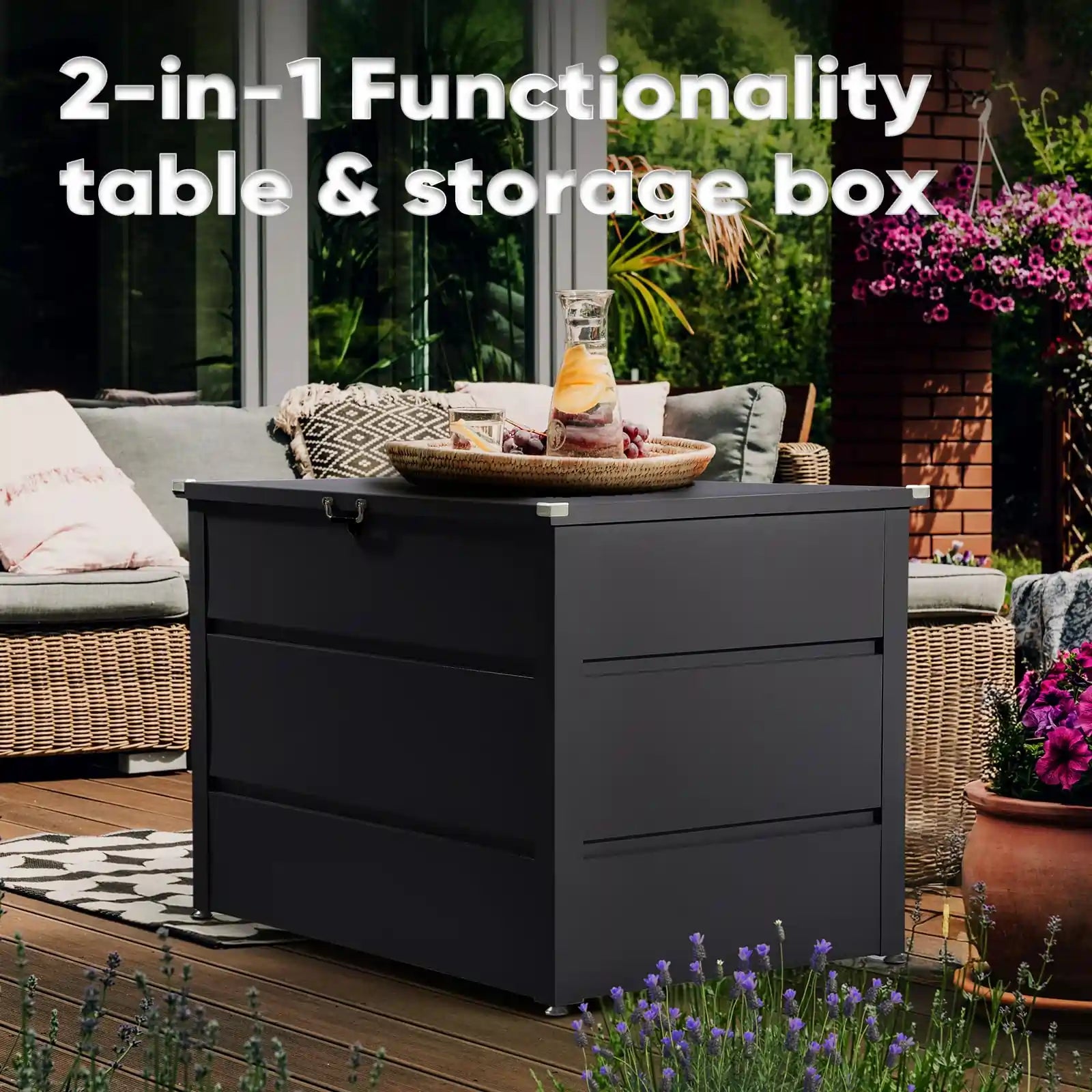 Multifunctional Outdoor Storage/Table#color_Gray