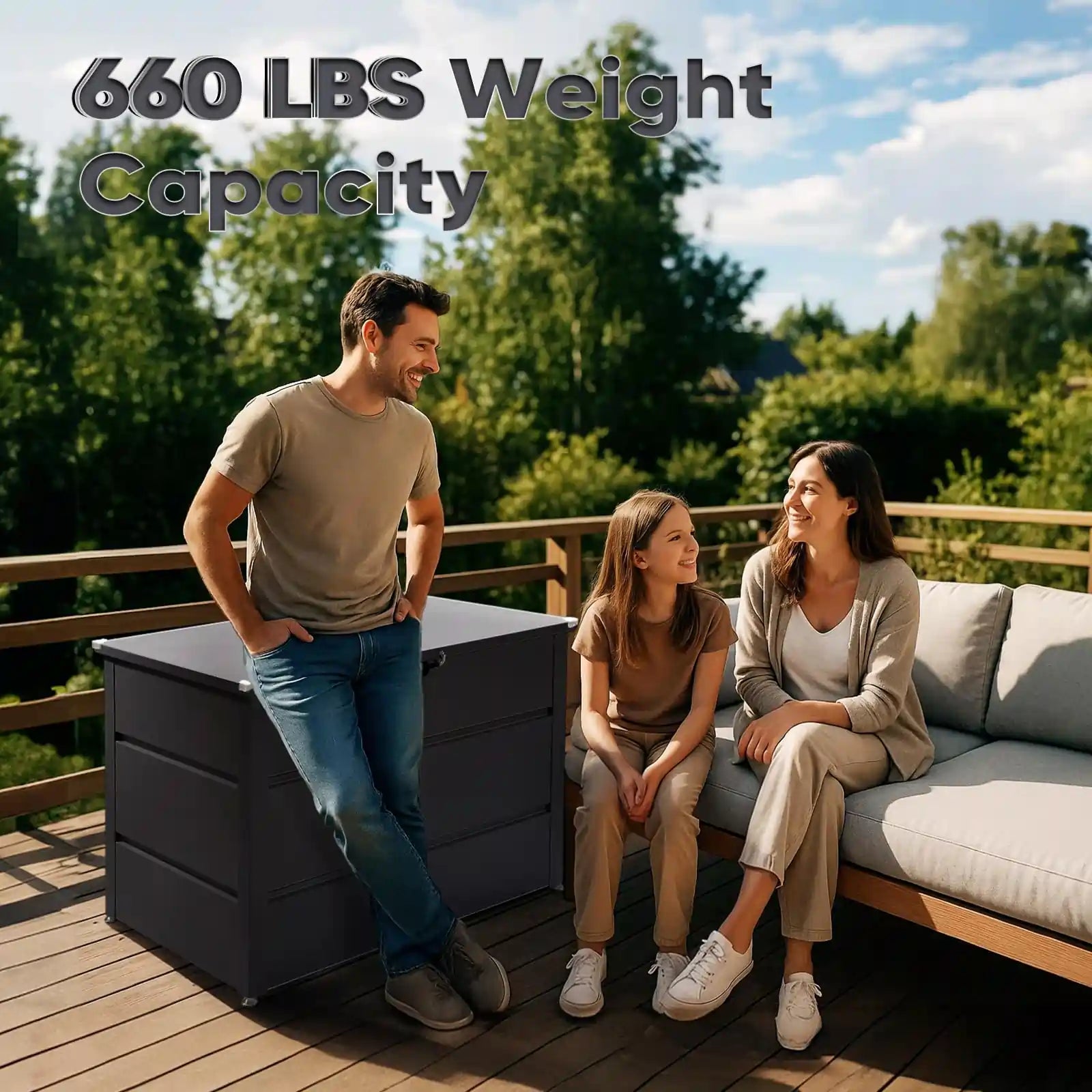 660LBS Capacity for Patio/Garden/Poolside#color_Gray