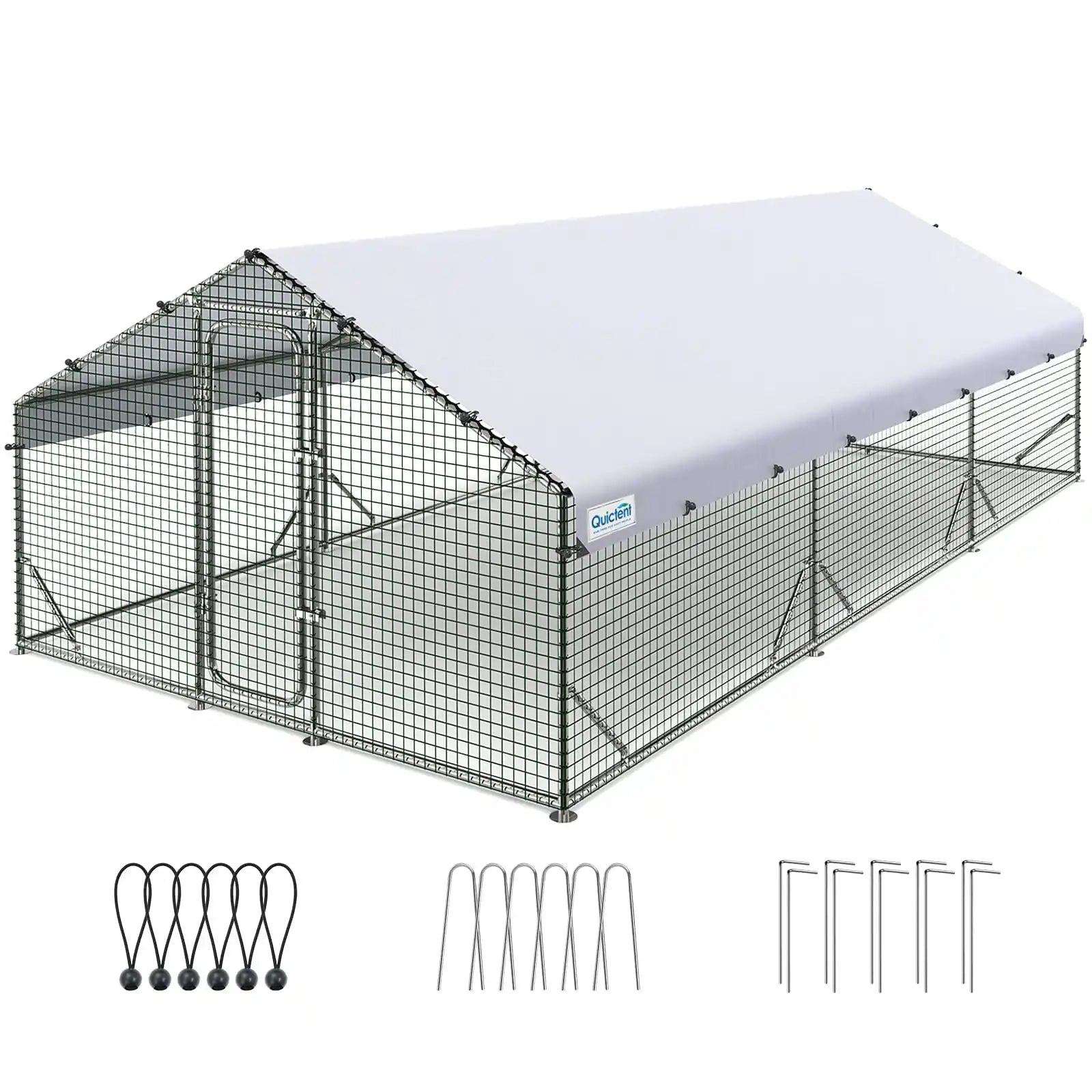 18x9x6.6FT Outdoor Walk-in Cage Peak Hen House#size_18x9FT Regular