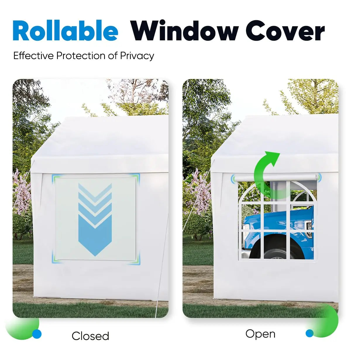 adjustable windows cover car shelter#color_white