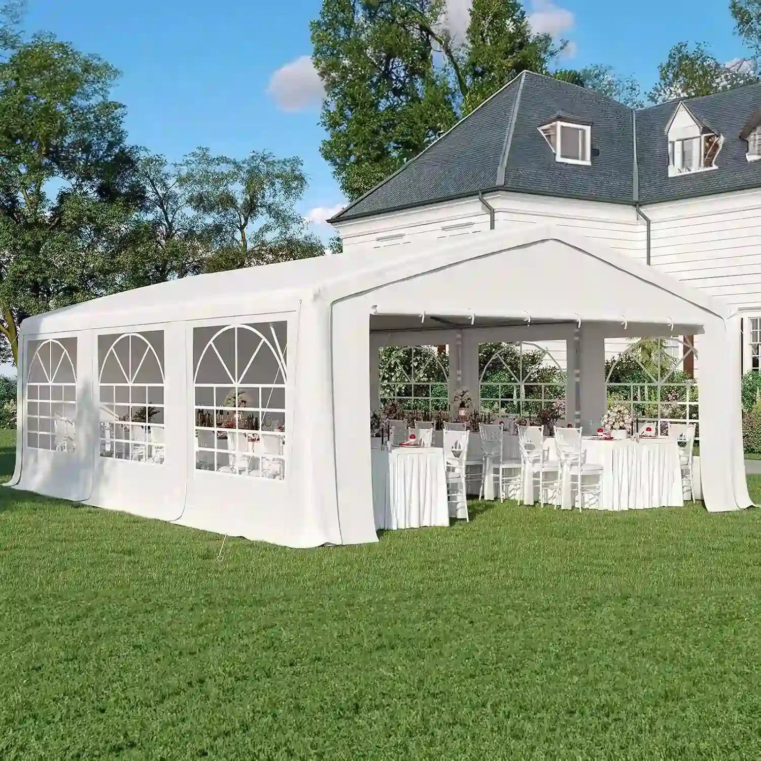 White Event Shelter Wedding Canopy Tent for Parties#style_regular