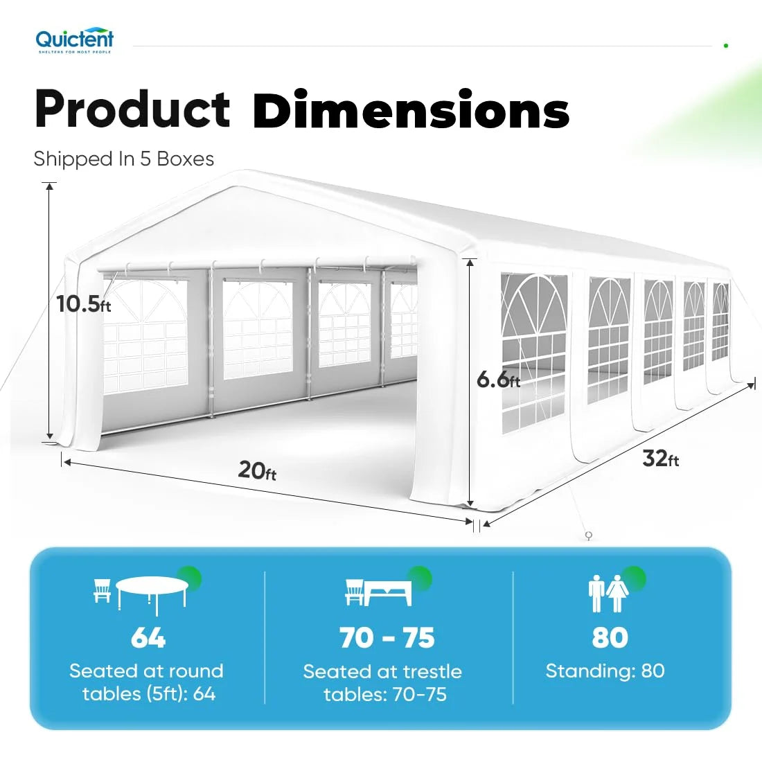 20' x 32' Party Tent Dimensions#size_20' x 32'