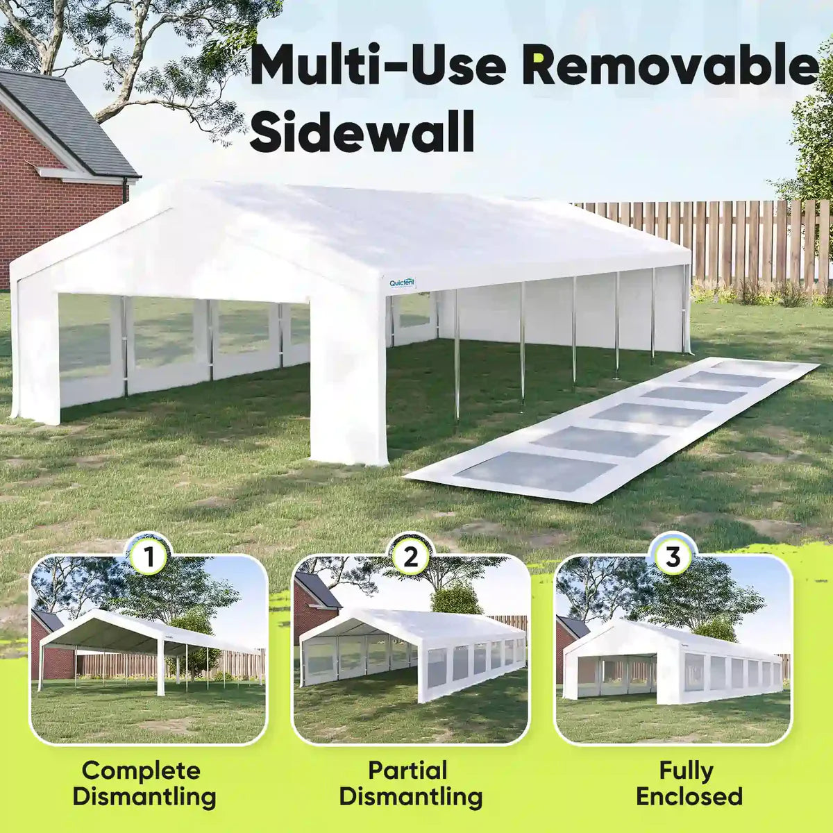 multi-use removable sidewall tent#style_Mesh Window