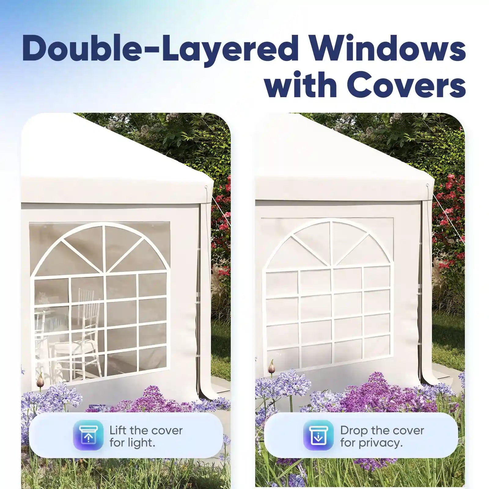 Double-layered windows with cover#style_fire-resistant