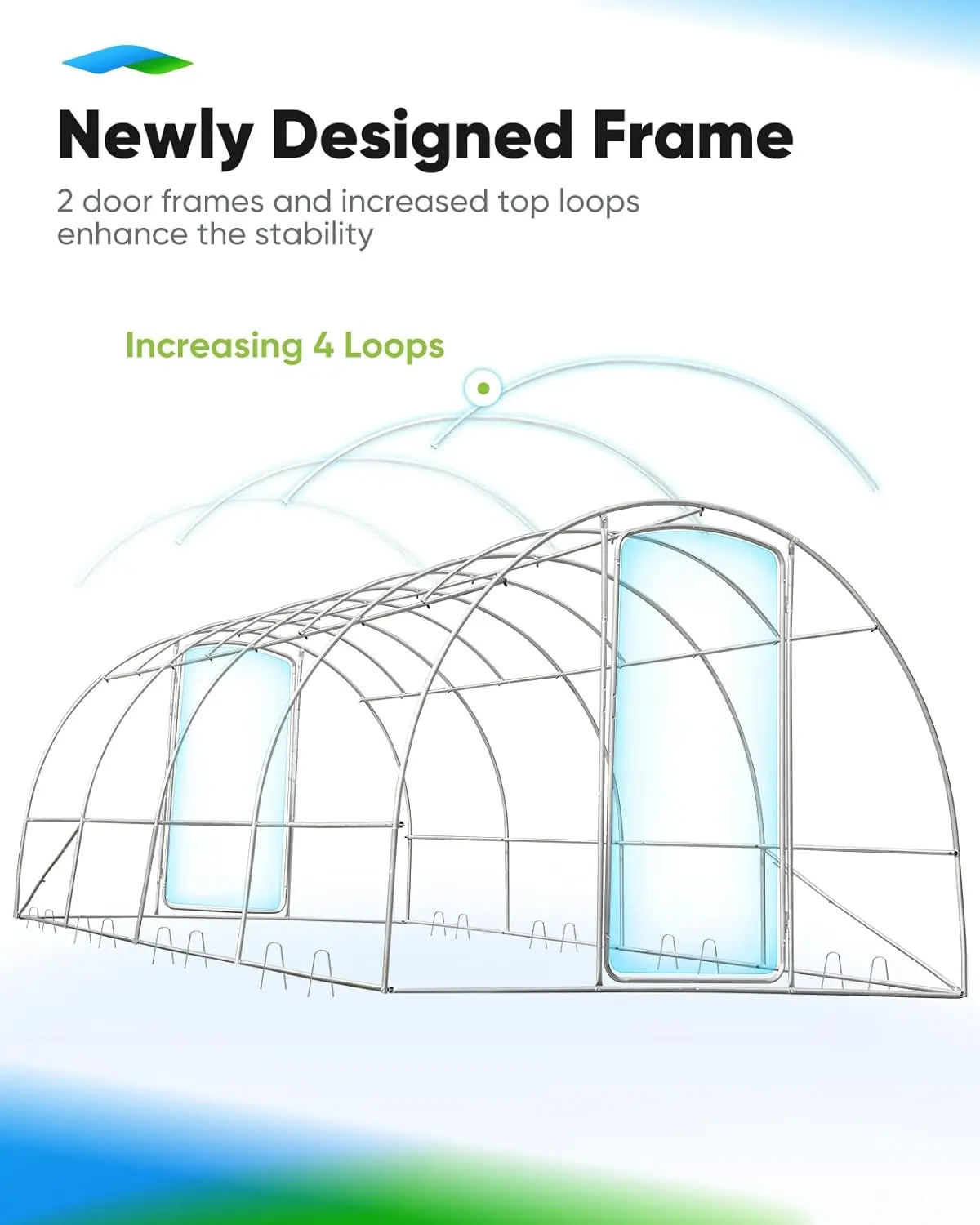 Quictent 20x10x6.6 FT Heavy Duty Walk-In Greenhouse for Outdoors, Reinforced Top Hoop Tunnel Greenhouse with Dual Doors, Large Winter Greenhouse for Garden Backyard Plants