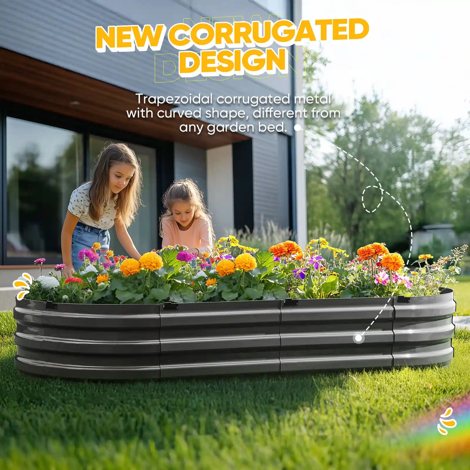 Trapezoidal corrugated metal with curved shape#size_6x3x1ft