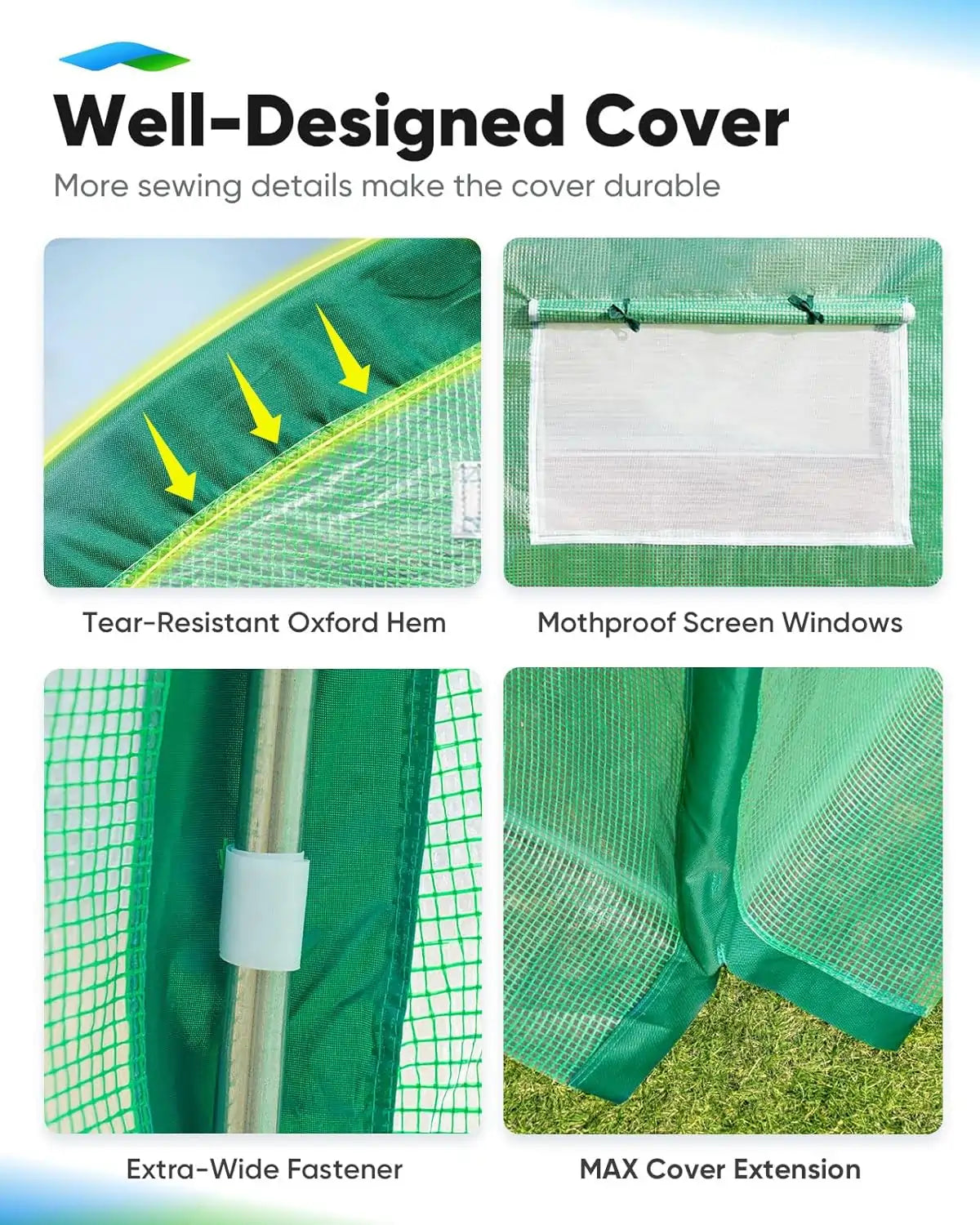 Quictent 20x10x6.6 FT Heavy Duty Walk-In Greenhouse for Outdoors, Reinforced Top Hoop Tunnel Greenhouse with Dual Doors, Large Winter Greenhouse for Garden Backyard Plants