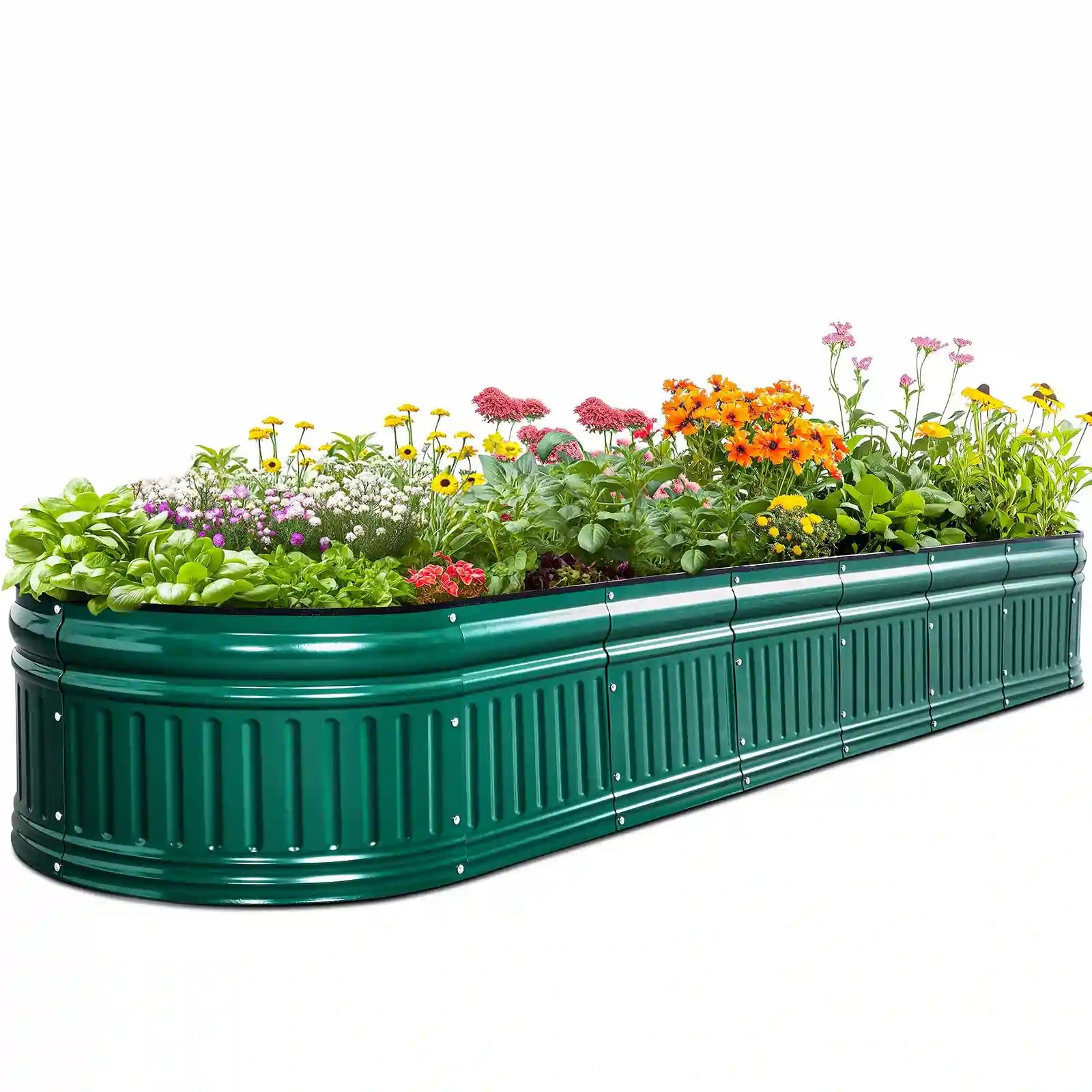 94"x24"x12" Oval Upgraded Raised Garden Bed