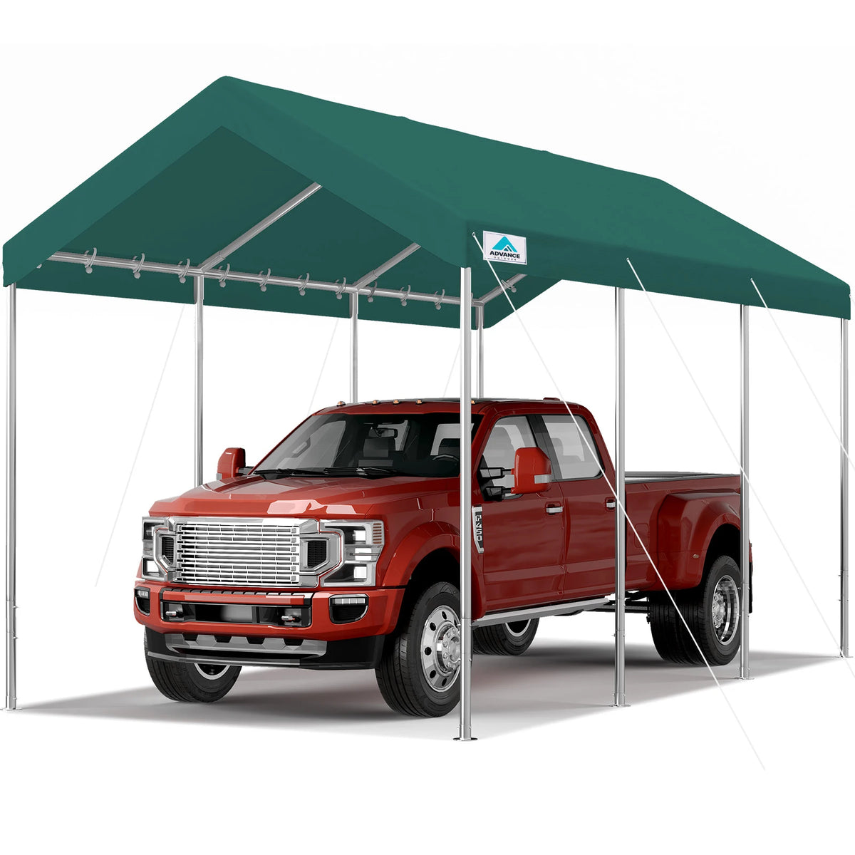 Green ADVANCE OUTDOOR 10x20 ft Heavy Duty Carport#style_green-10'x20'