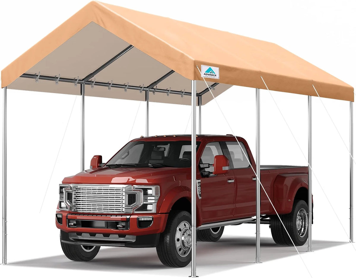 Car Canopy Garage Party Tent Boat Shelter#style_beige-10'x20'