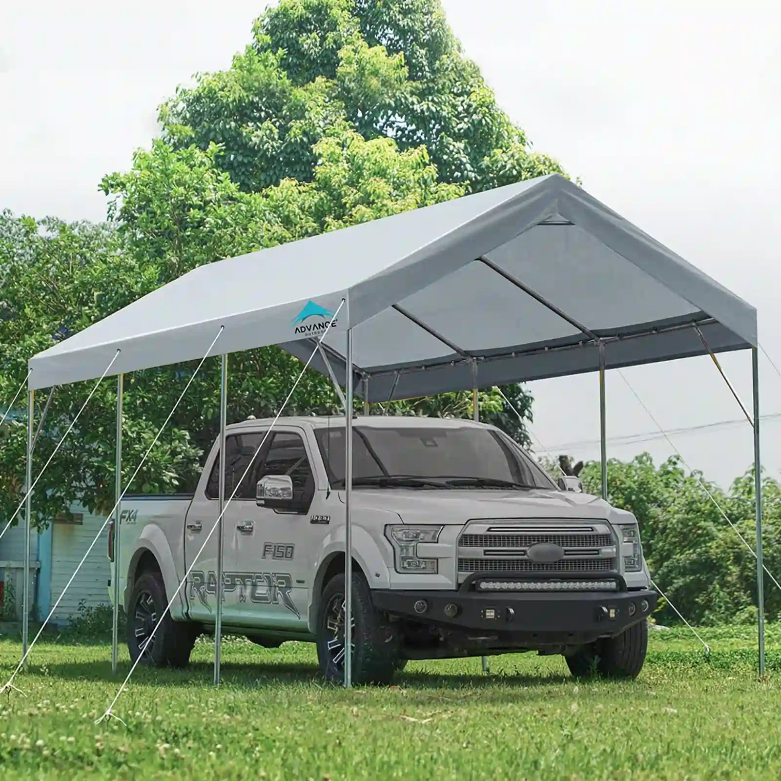 Potable Car Canopy Garage#color_gray-12'x20'