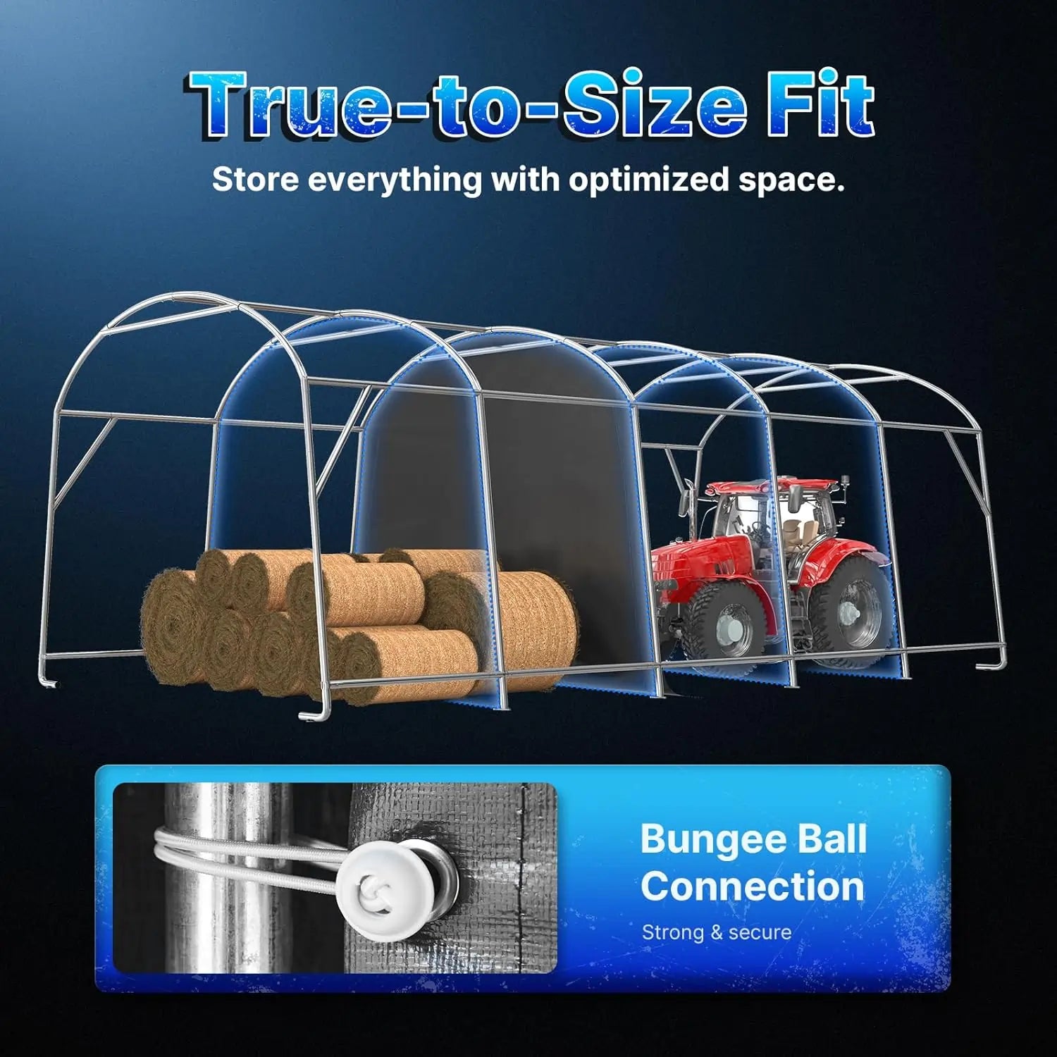 Storage structure with True-to-Size Fit#size_13' x 20'-Round