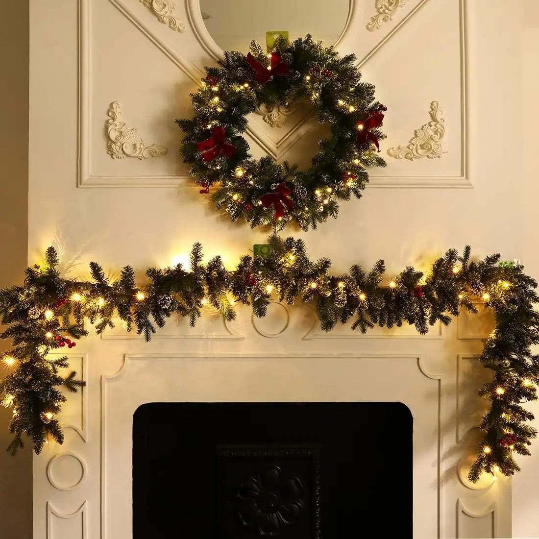 Xmas Decoration Flocked Garland