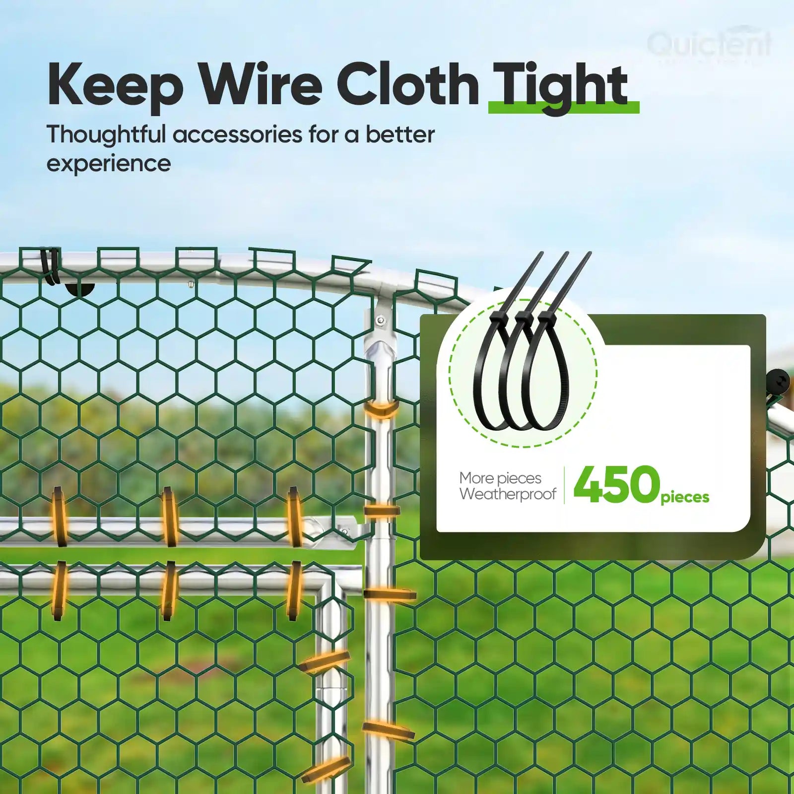 Wire cloth with clips#size_12x9FT with Ladder+Swing