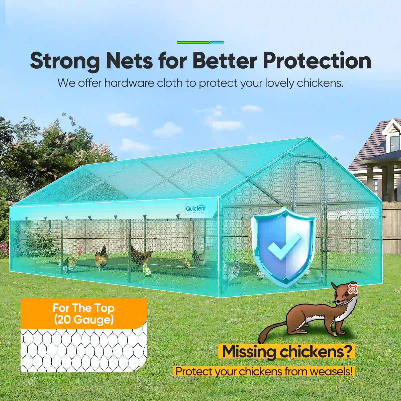 Strong Mesh Wire Nets#size_18x9FT WireMesh-with ladder