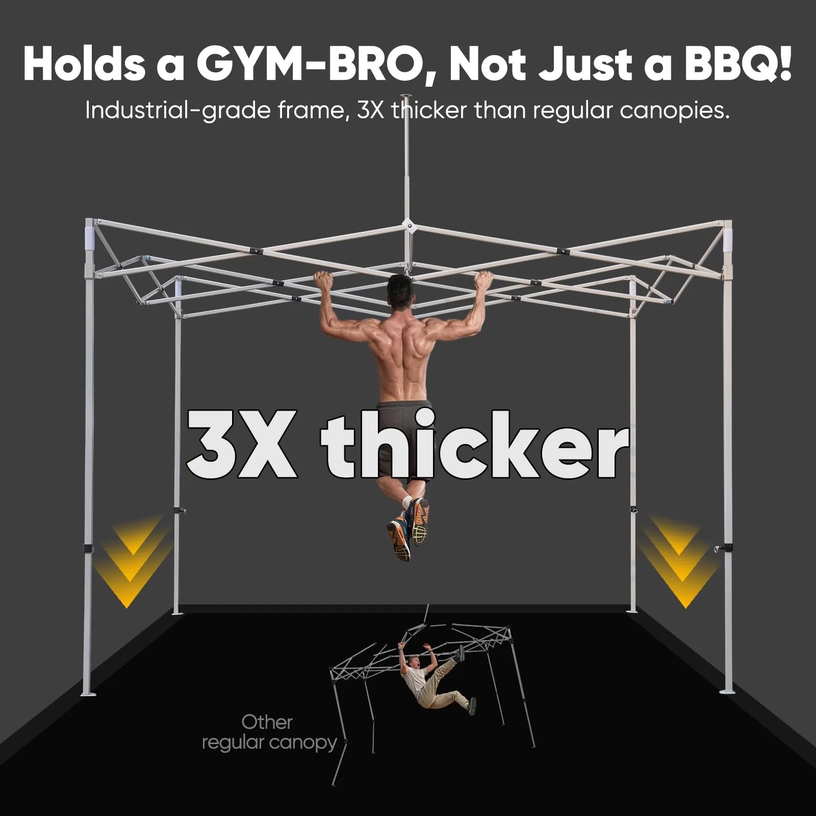 Heavy-duty frame#style_10x10 No Sidewall-Gray