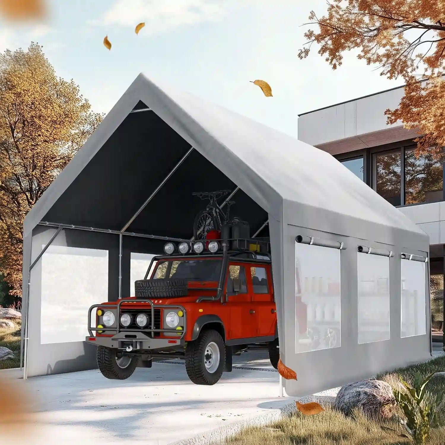 Canopy Shelter for Events, Storage, Parking#size_12X20-Gray