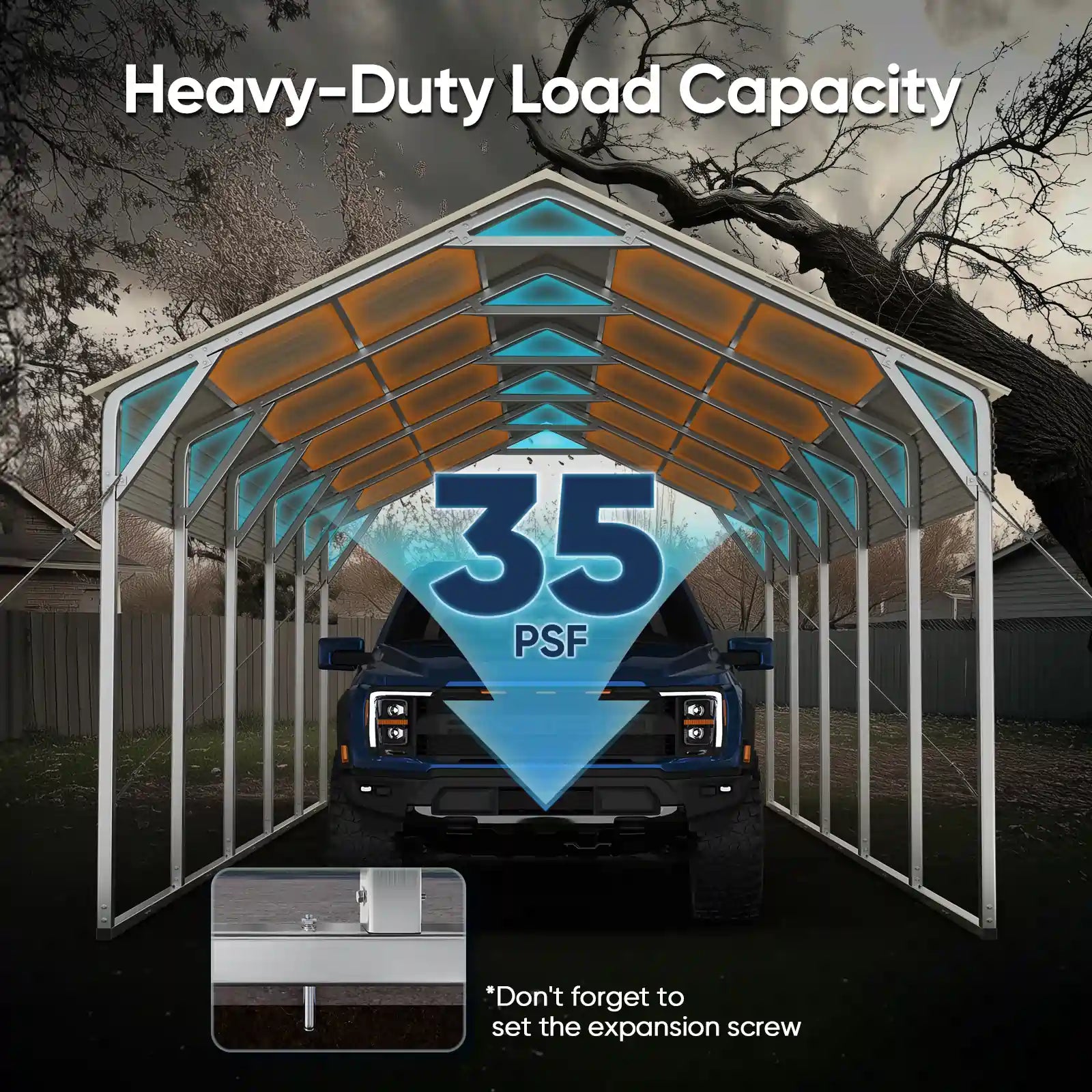 35 PSF Load Capacity for Industry-Leading Strength#size_13X26ft