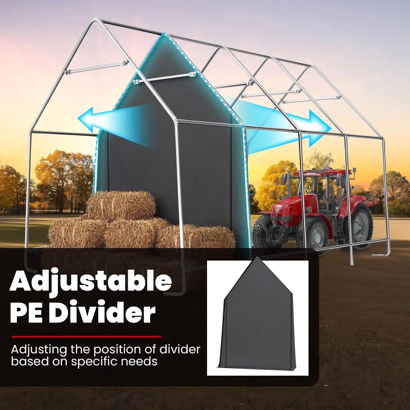 adjustable PE divider#size_10' x 20'-Peak