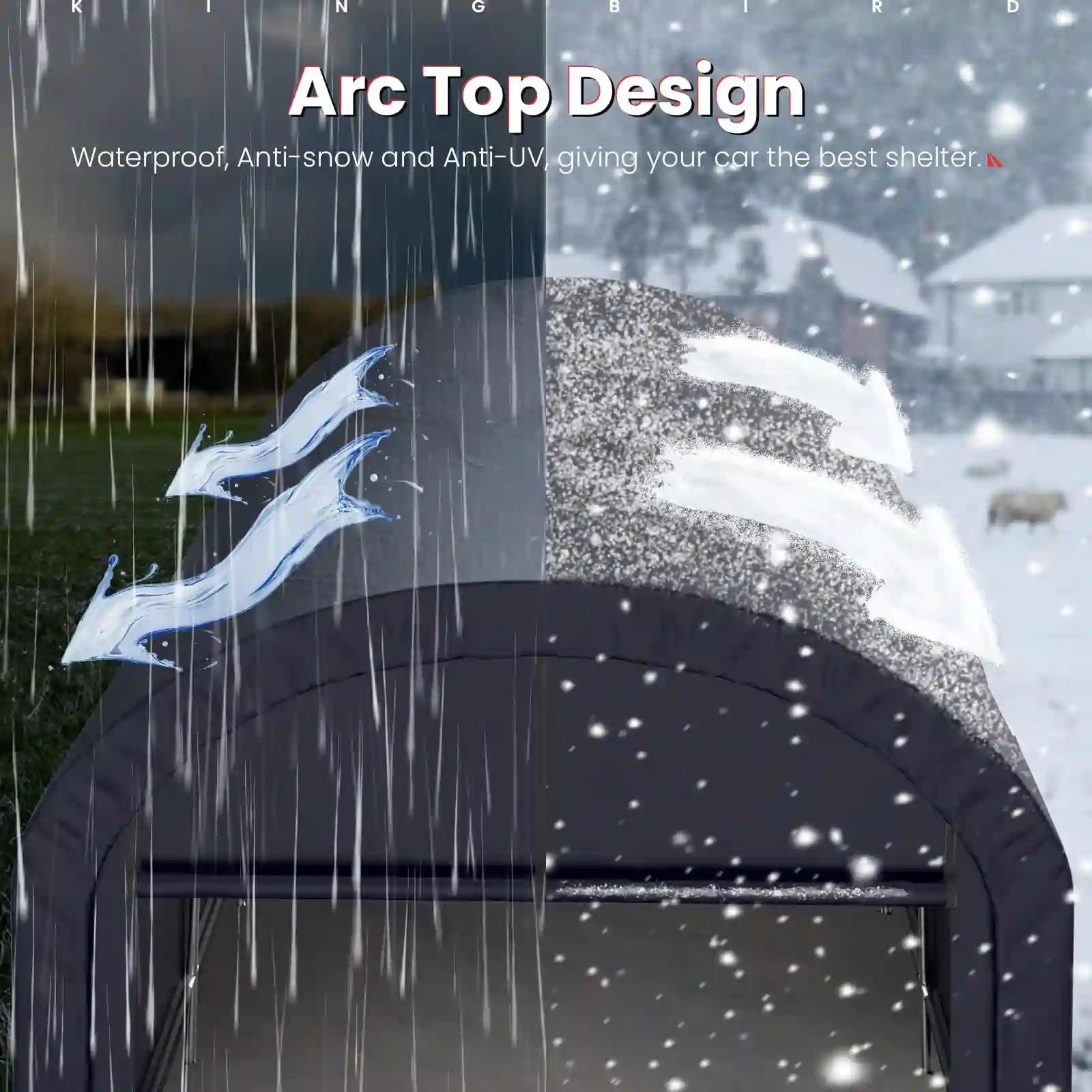 Round Style Roof & Anti-Snow#size_10' x 15'-Round