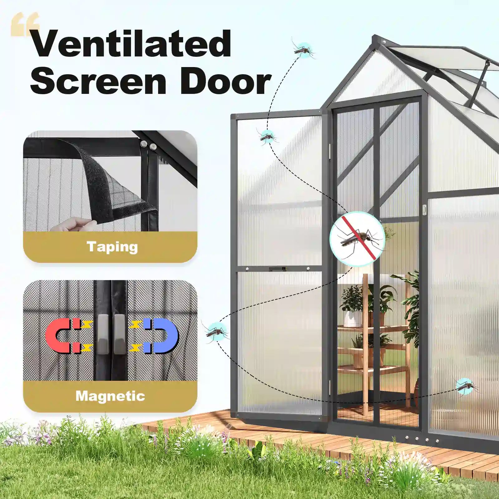 detachable screen mesh layer#size_3.7X5.6X6.4ft-Black
