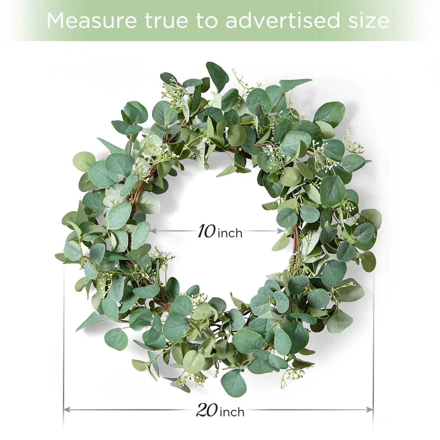 Green Eucalyptus Leaf Wreath Size#color_green01