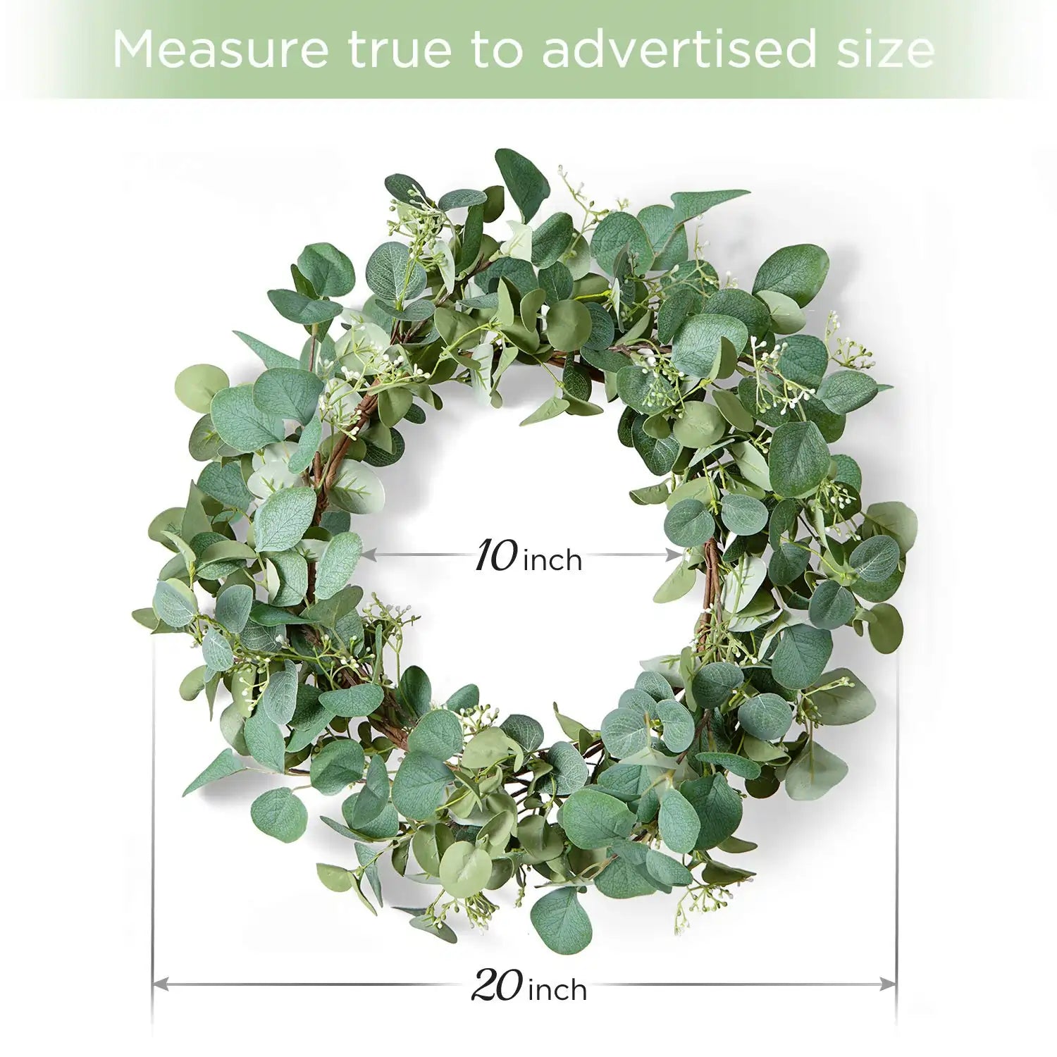 Green Eucalyptus Leaf Wreath Size#color_green01