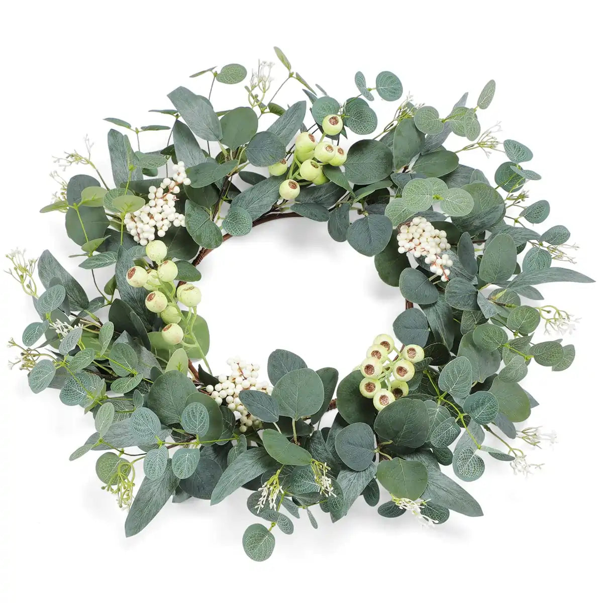 Floral Farmhouse Wreath with Berries#color_green02