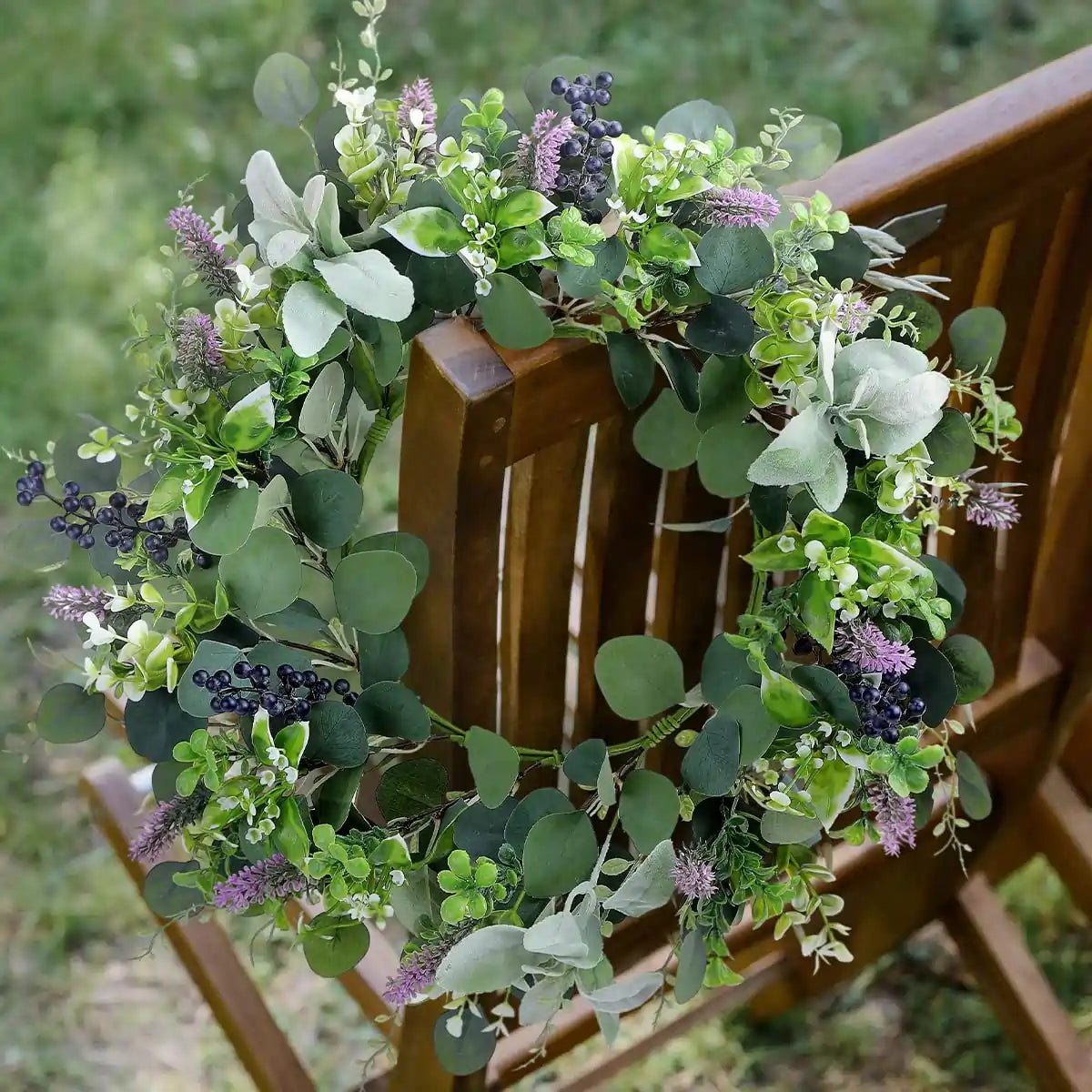20” Artificial Lavender Wreath#color_purple01