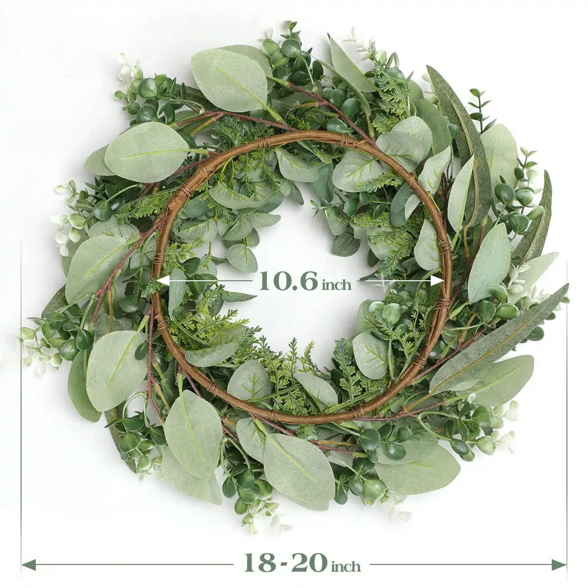 LIFEFAIR Eucalyptus Wreath Size#color_turquoise