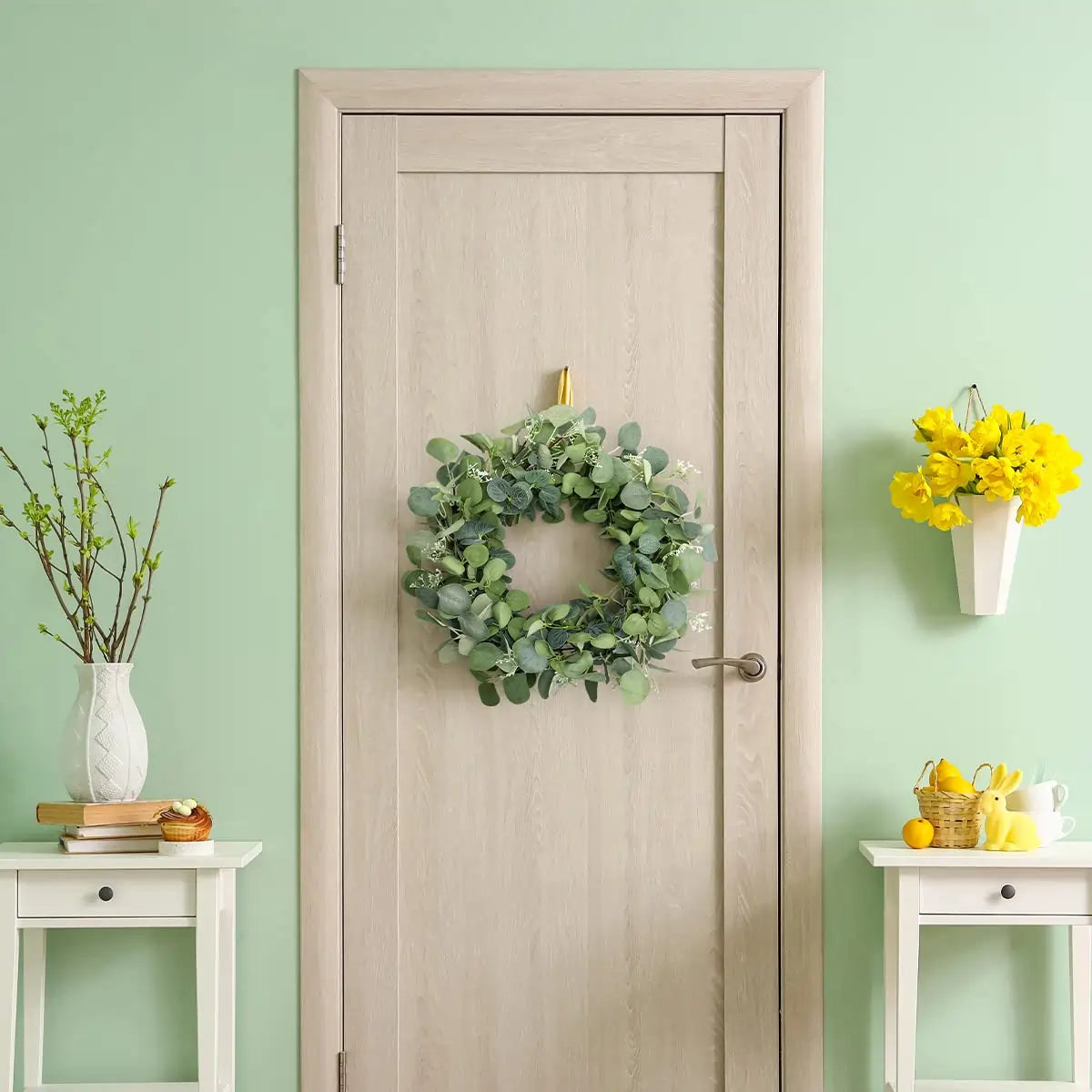 Eucalyptus Wreath for Front Door#color_viridity