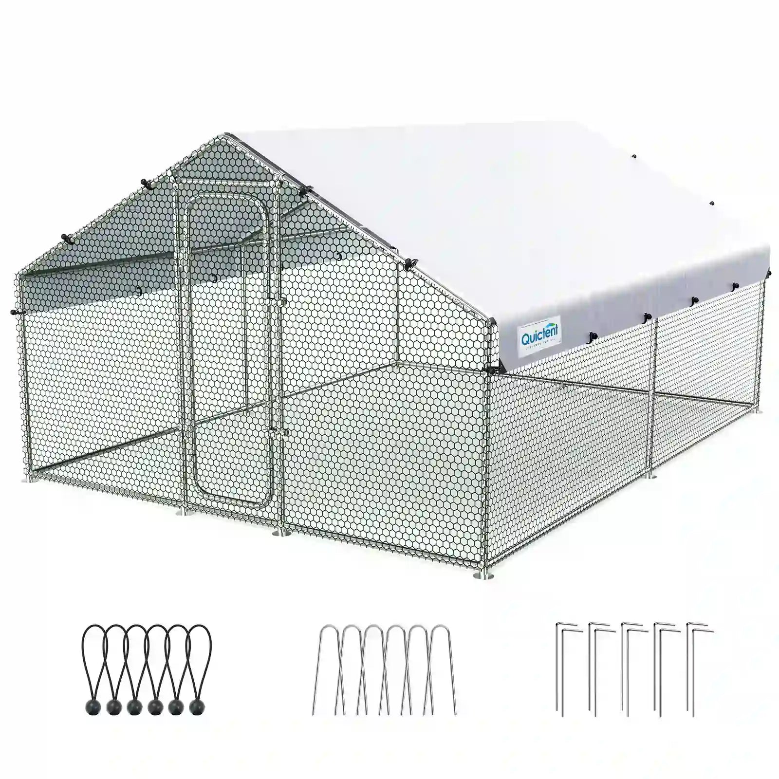 Large Metal Chicken Coop Run 12x9FT WireMesh-No ladder#size_12x9FT WireMesh-No ladder