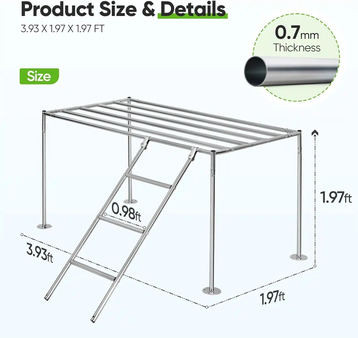 Practical Roosting Ladder Size#size_12x9FT WireMesh-with ladder