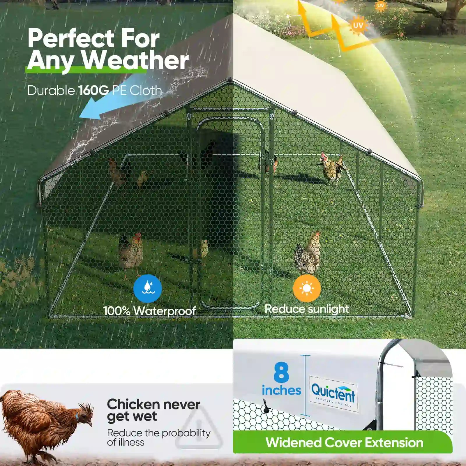 Stable Rust-Resistant Supporting Frame#size_18x9FT with NestBox