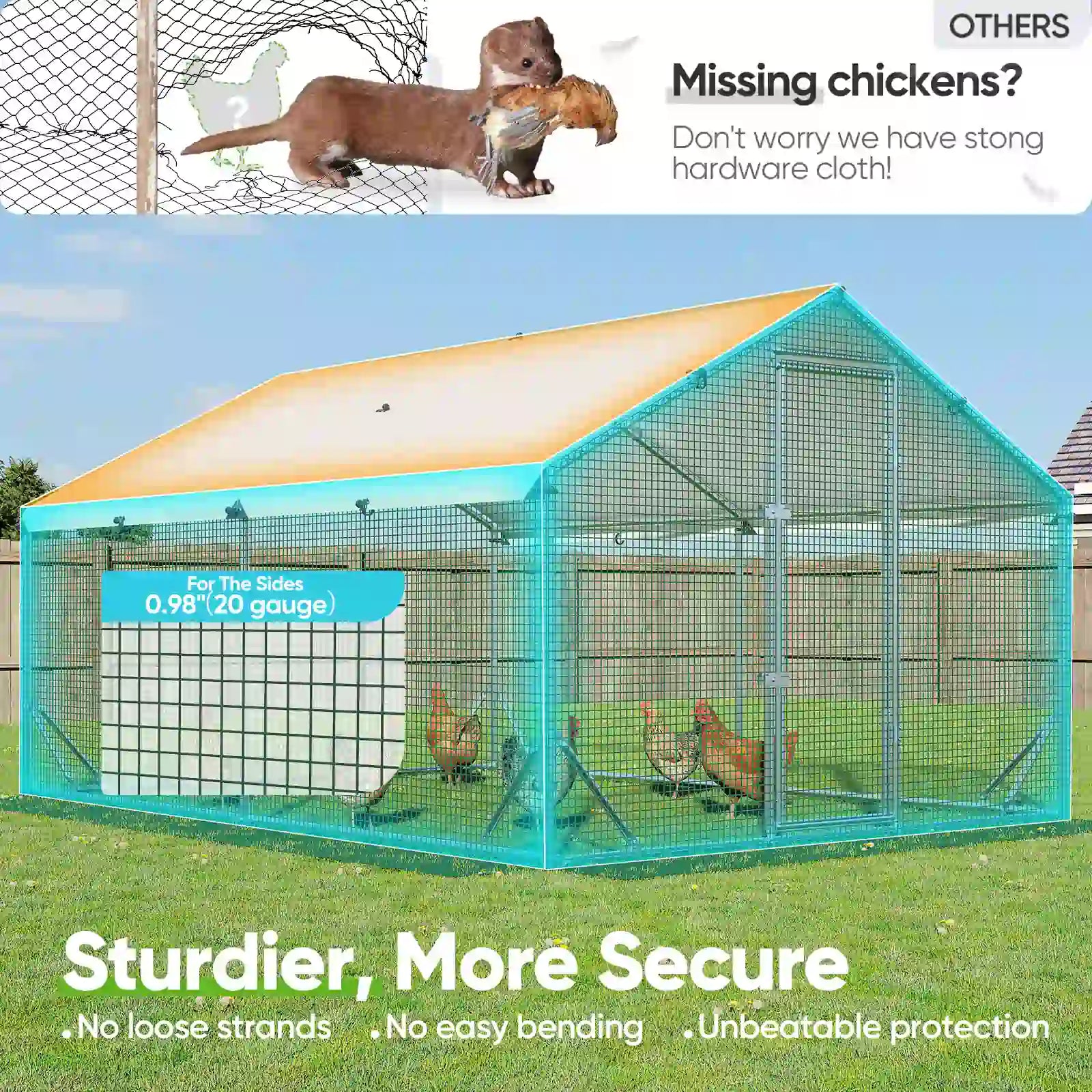 Strong hardware cloth#size_12x9ft w/Extended Wire