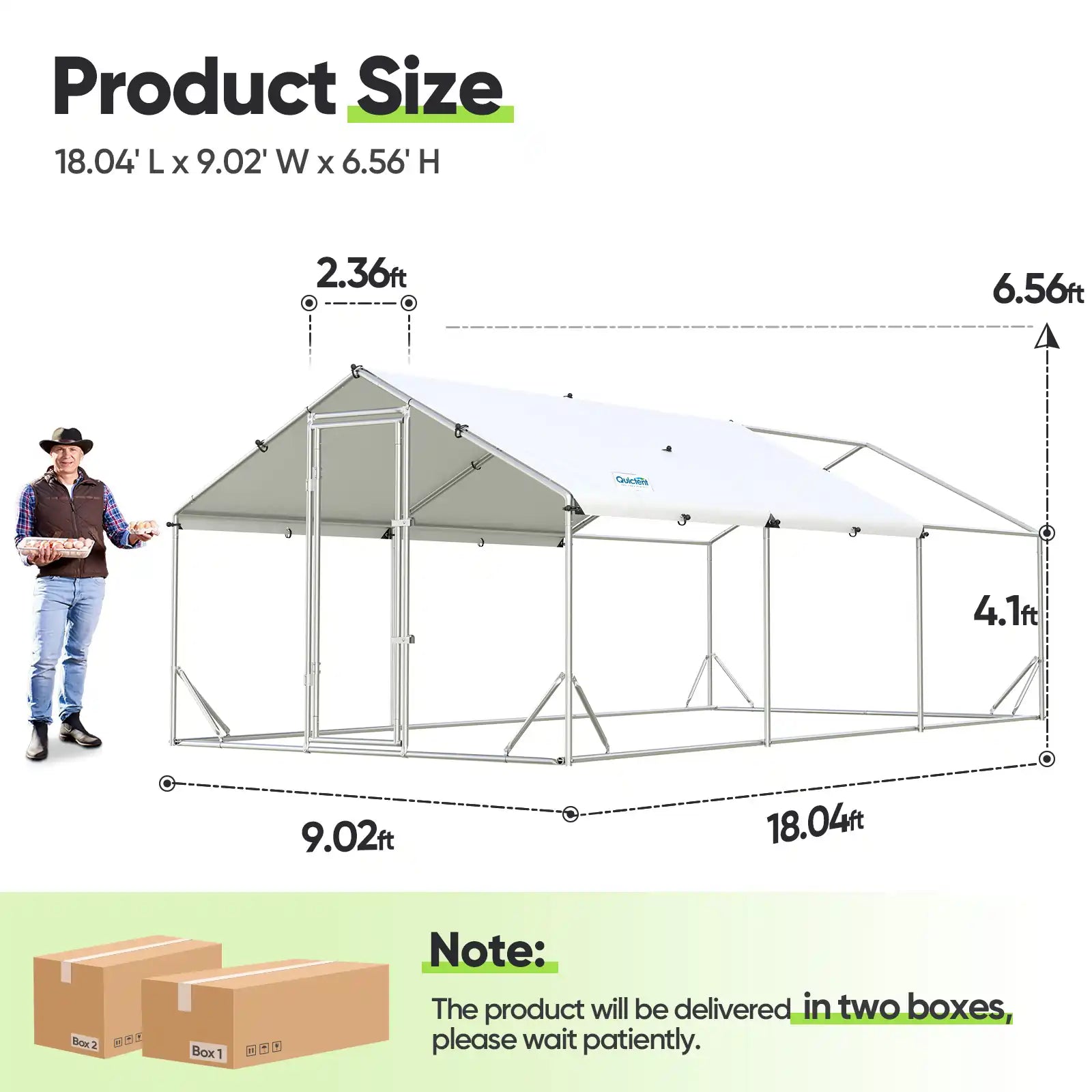 Product size#size_18x9ft w/Extended Wire