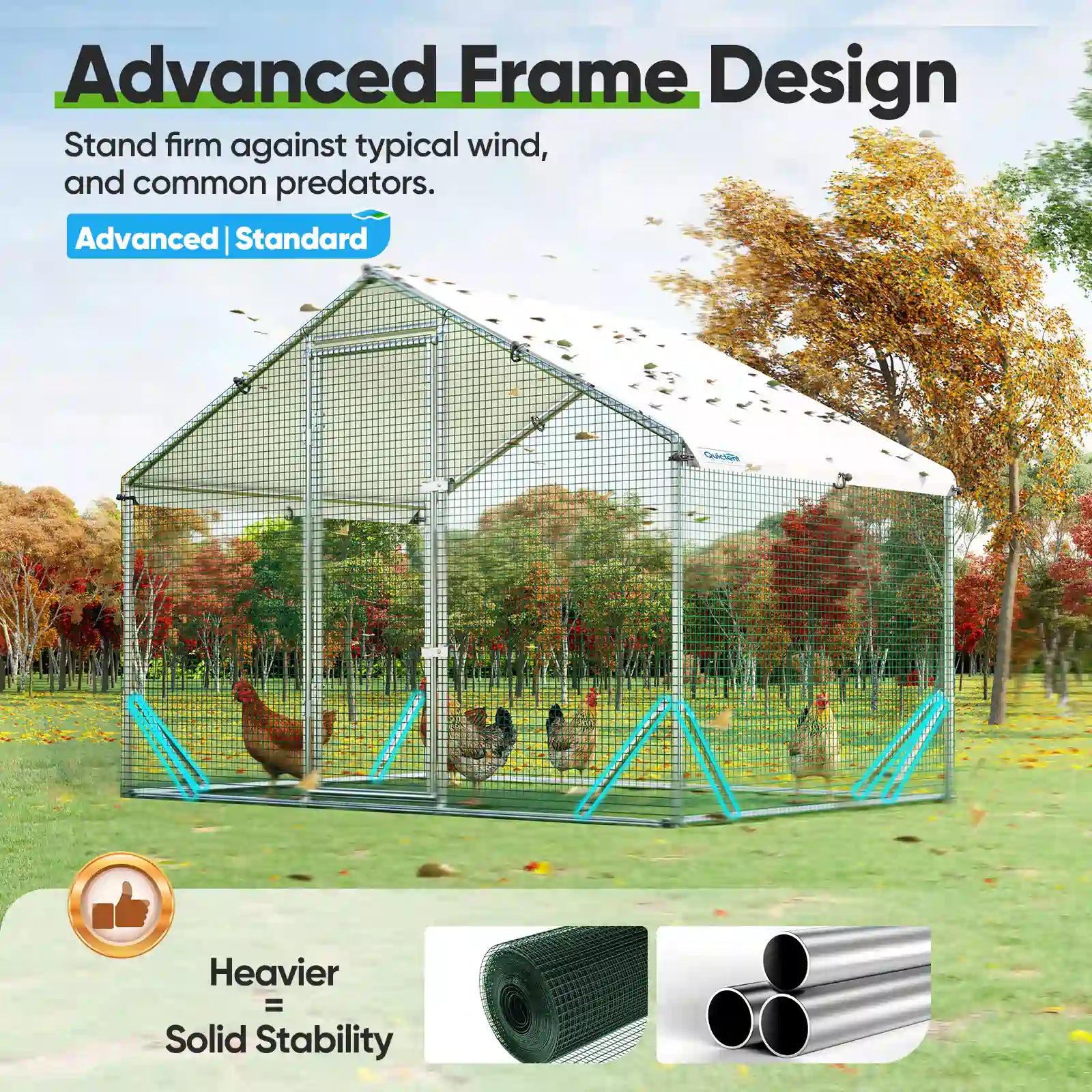 Advanced frame design#size_6.5x9ft w/Extended Wire