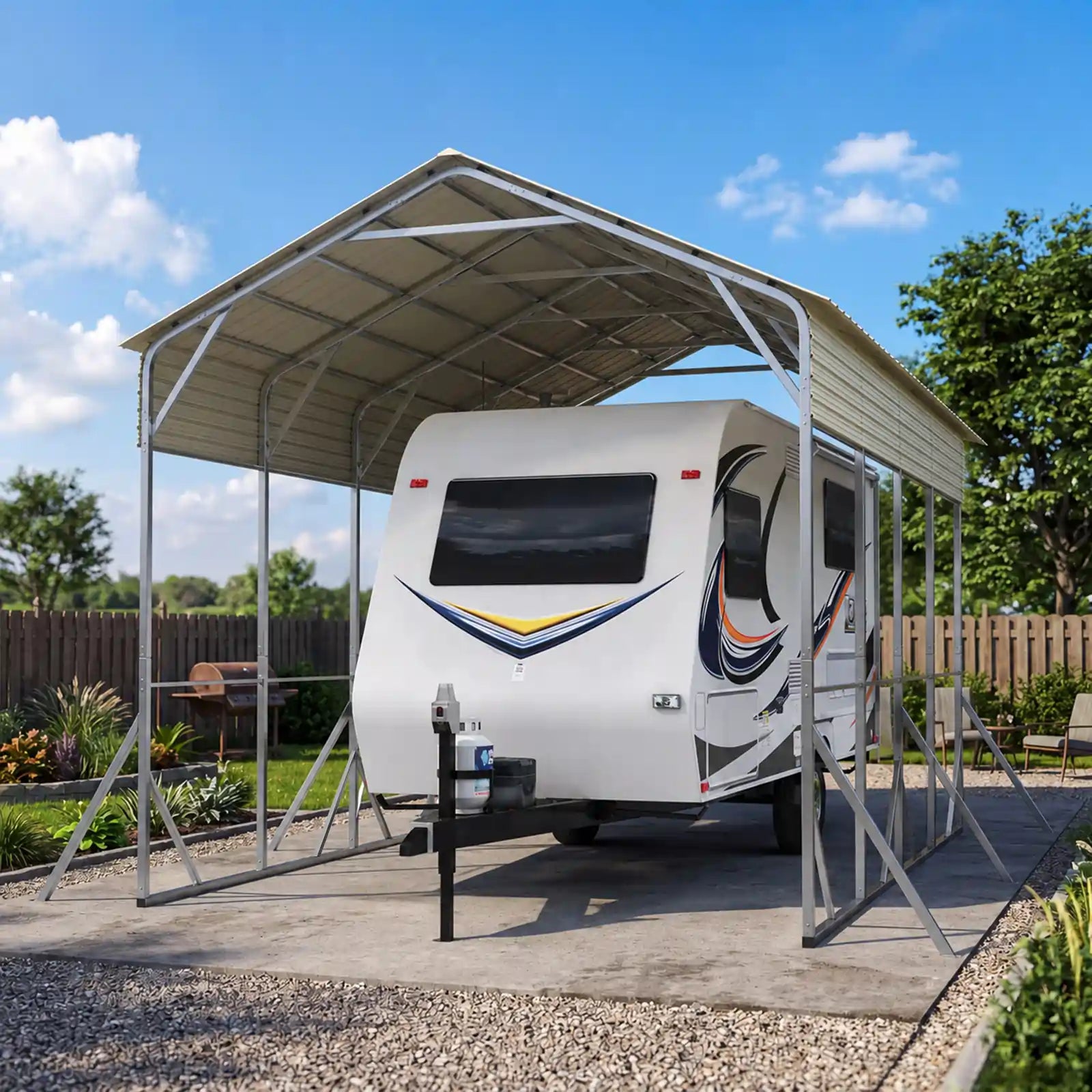 Outdoor Heavy Duty Oversized Carport#size_14X20ft-Taller