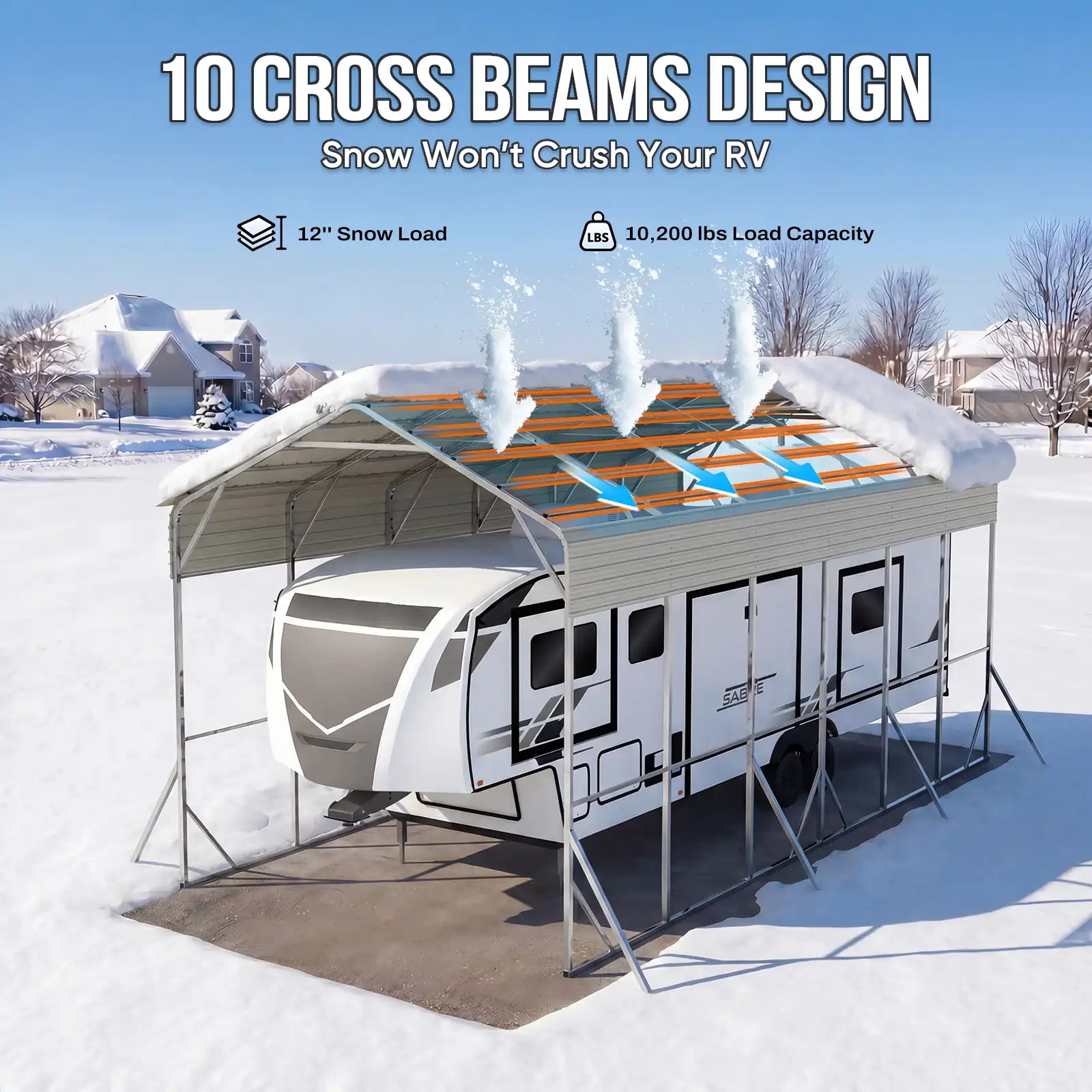 10 cross beams design#size_14X30ft-Taller
