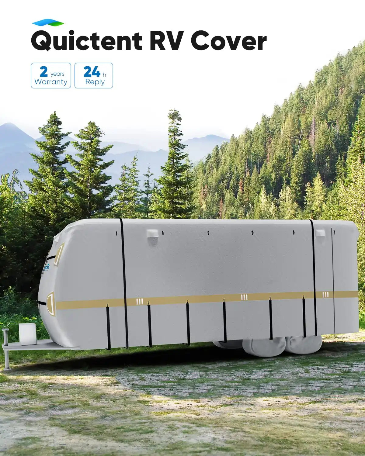 Quictent New Travel Trailer Covers, Anti aging Cover, 7 Sizes