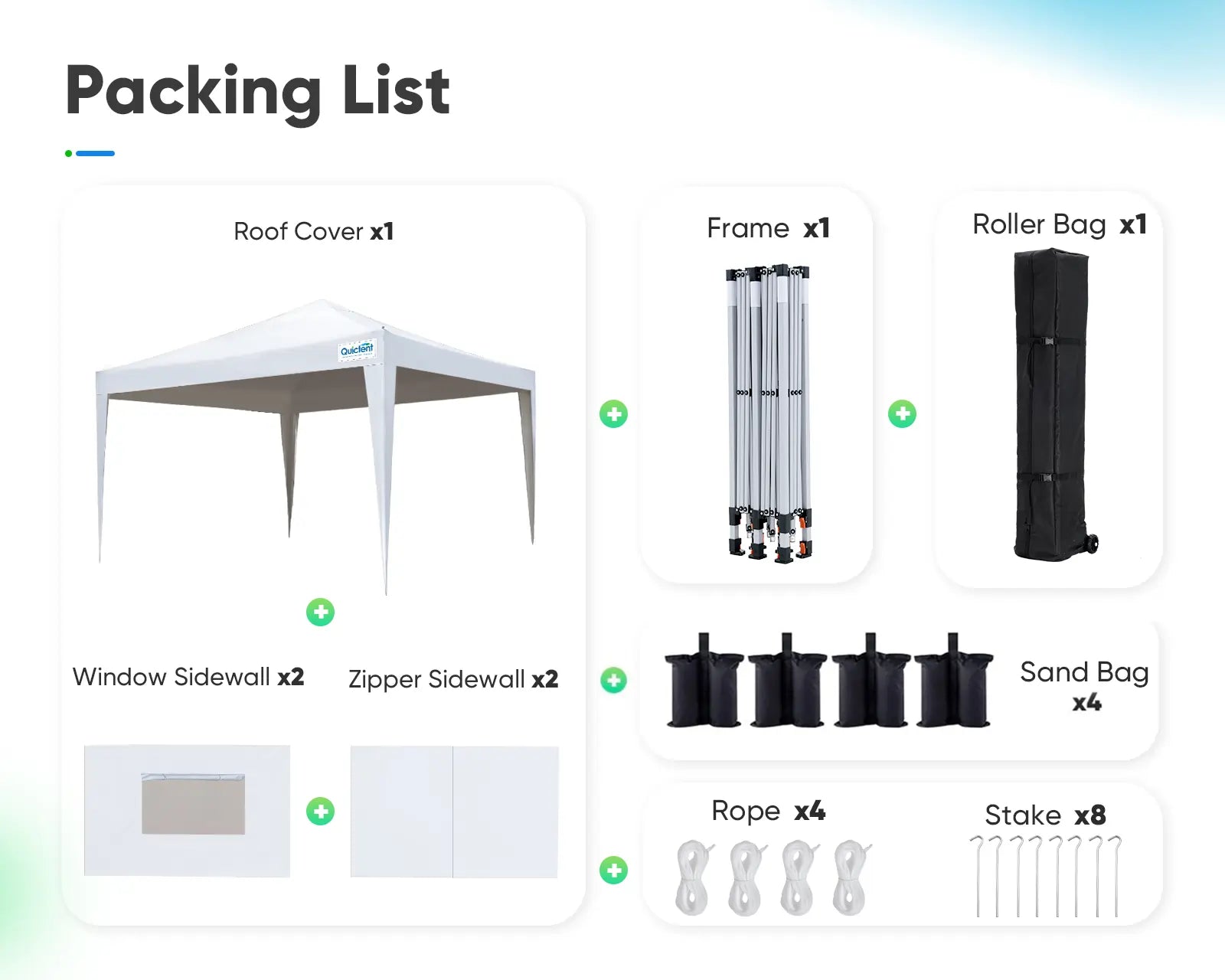 white 10x10 canopy packing list#color_white (Upgraded)