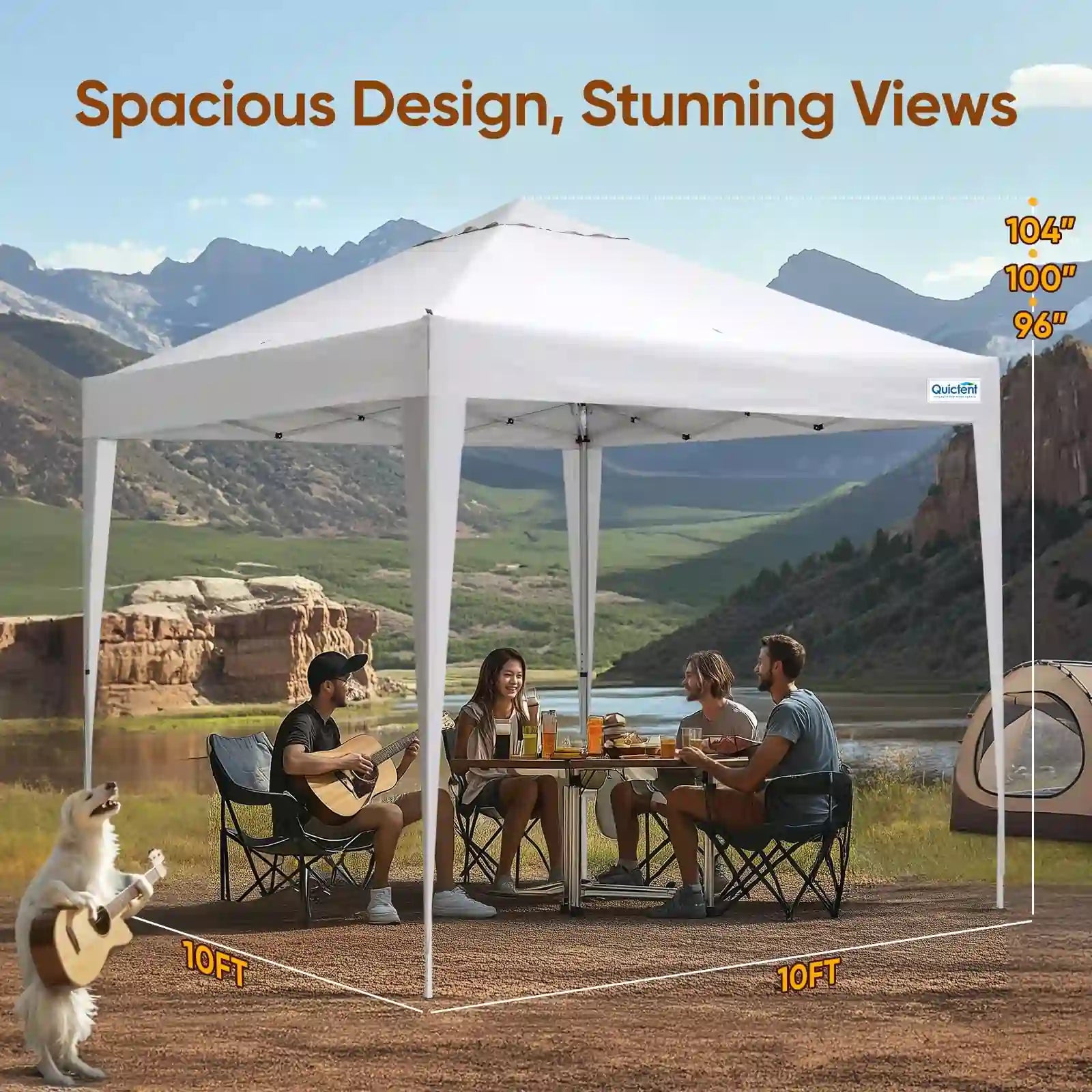 Instant Setup 10x10 Gazebo Size#color_white