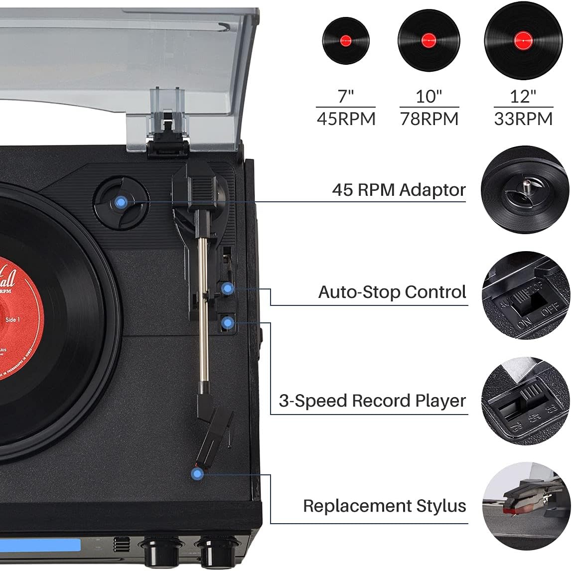 Record player features#color_black