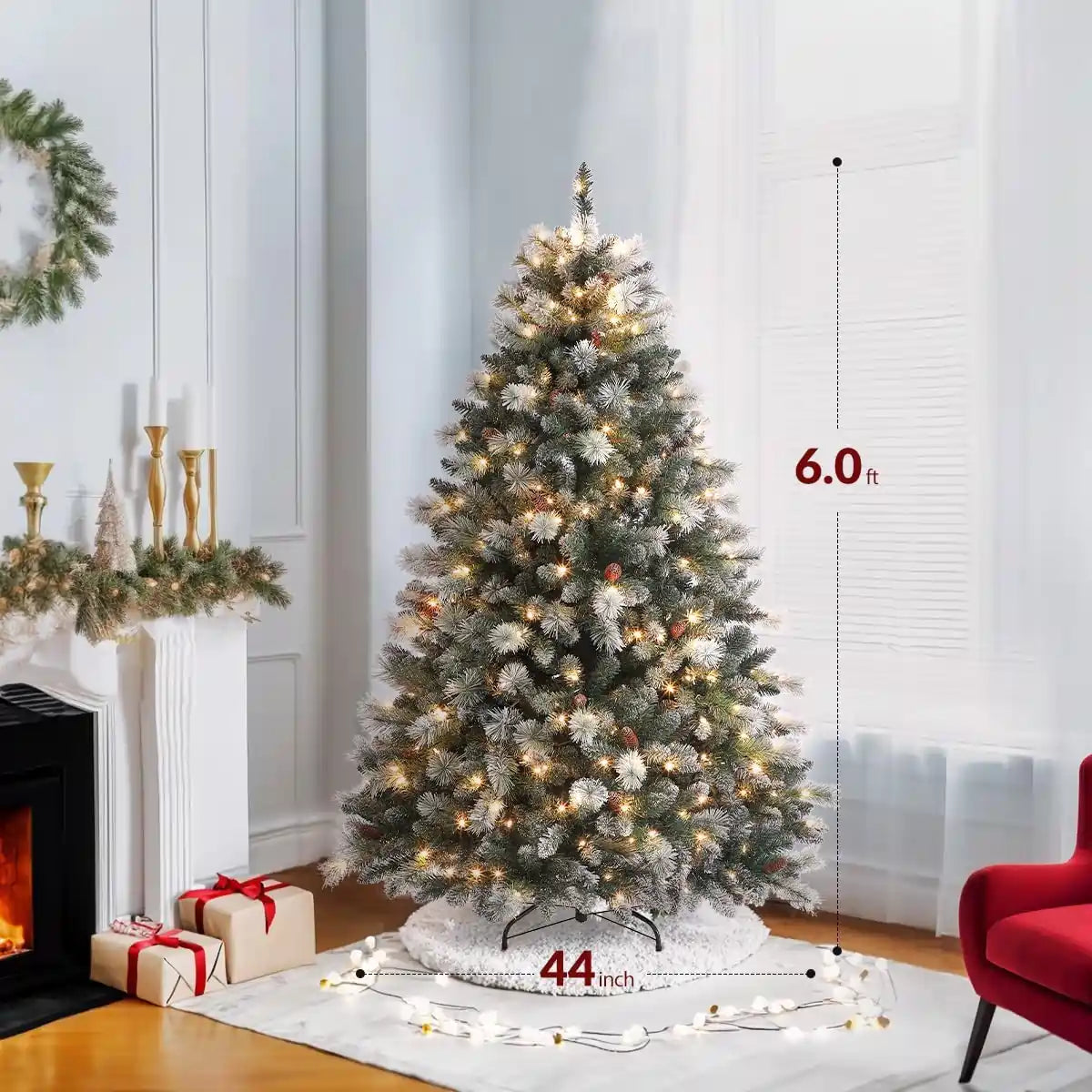 OasisCraft Prelit Christmas Tree 6FT Size#size_6FT