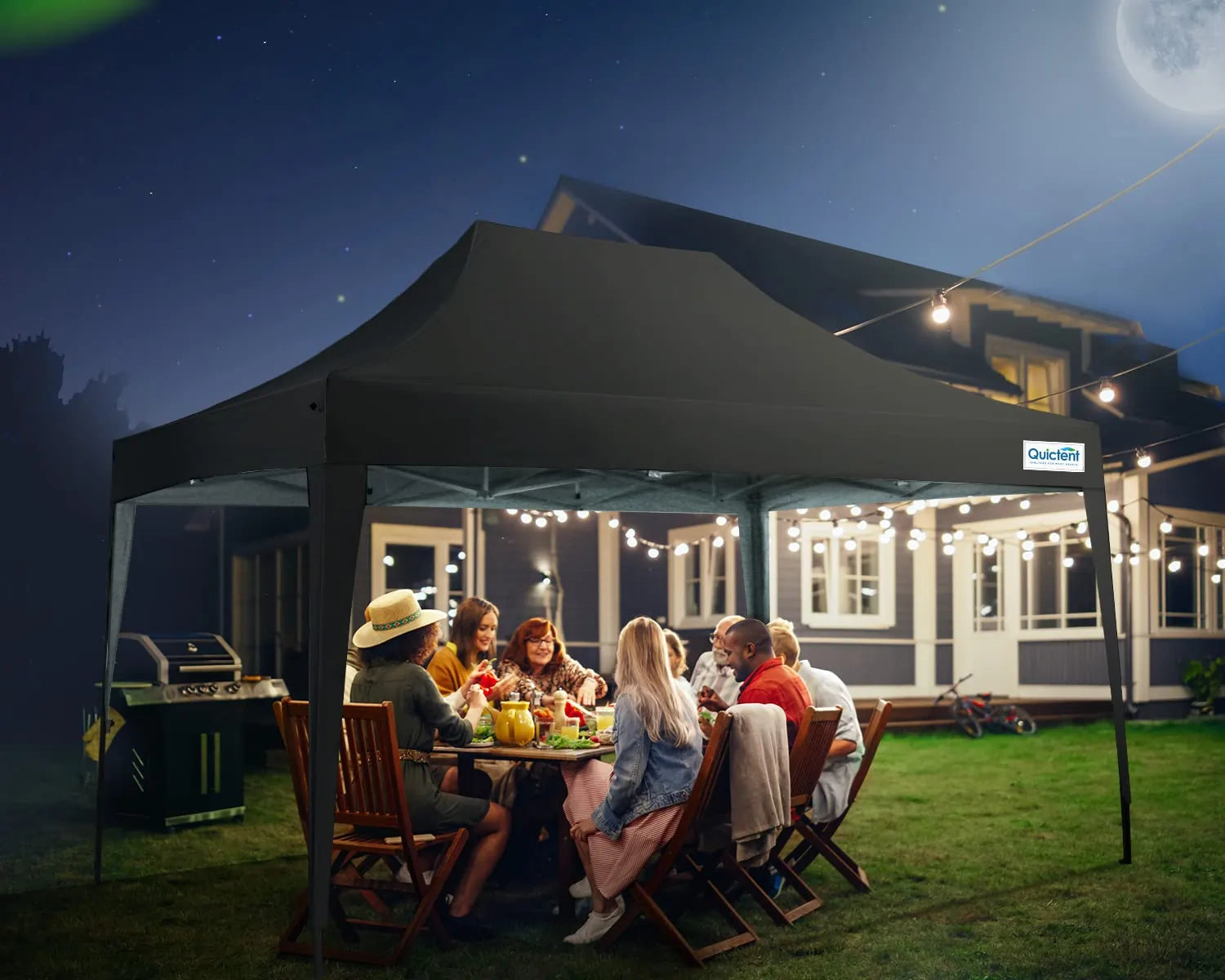 10x15 Pop Up Canopy with Sides Enclosed Instant Shade Quictent
