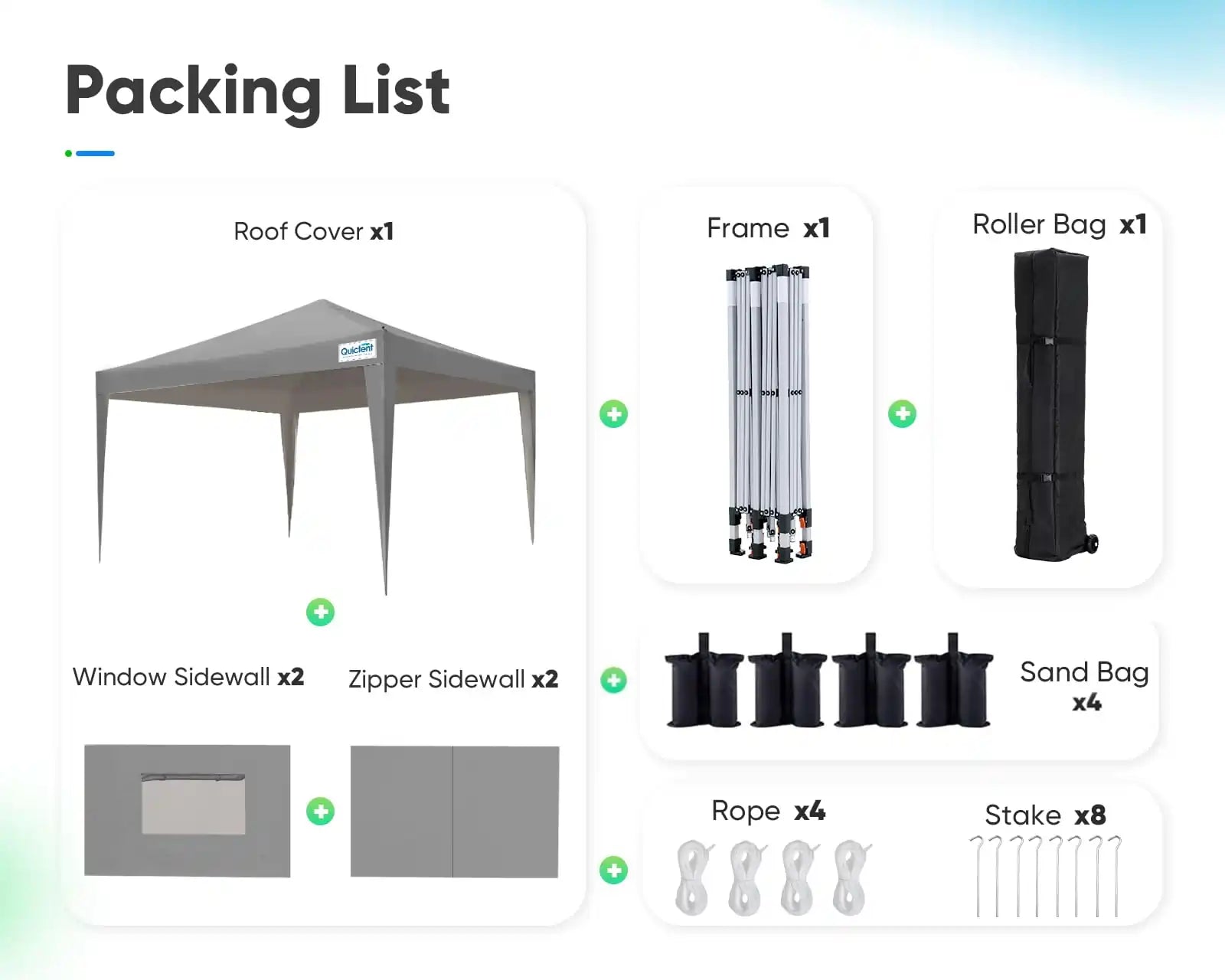 Packing list#color_gray (Upgraded)