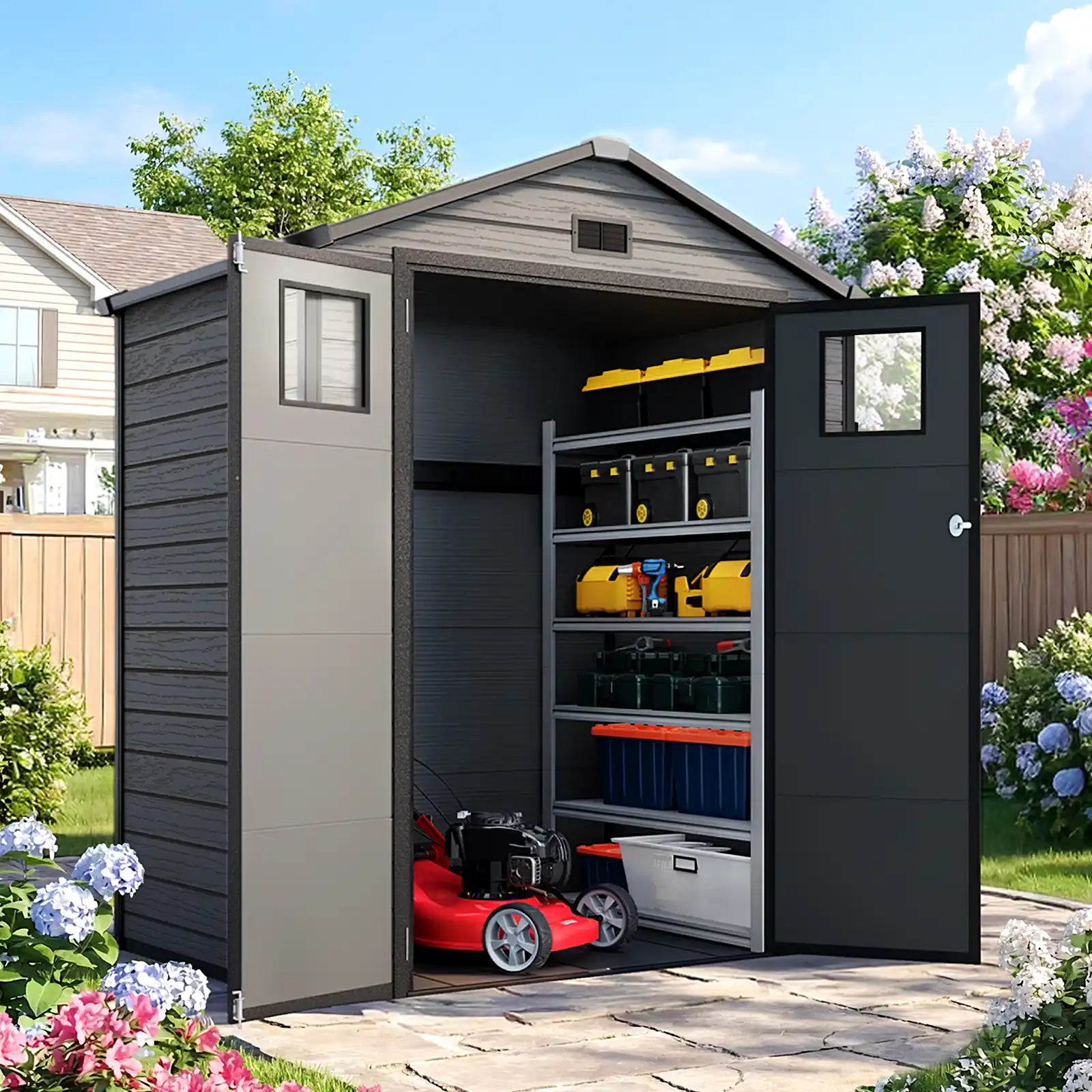 Quictent Resin Storage Shed with Floor