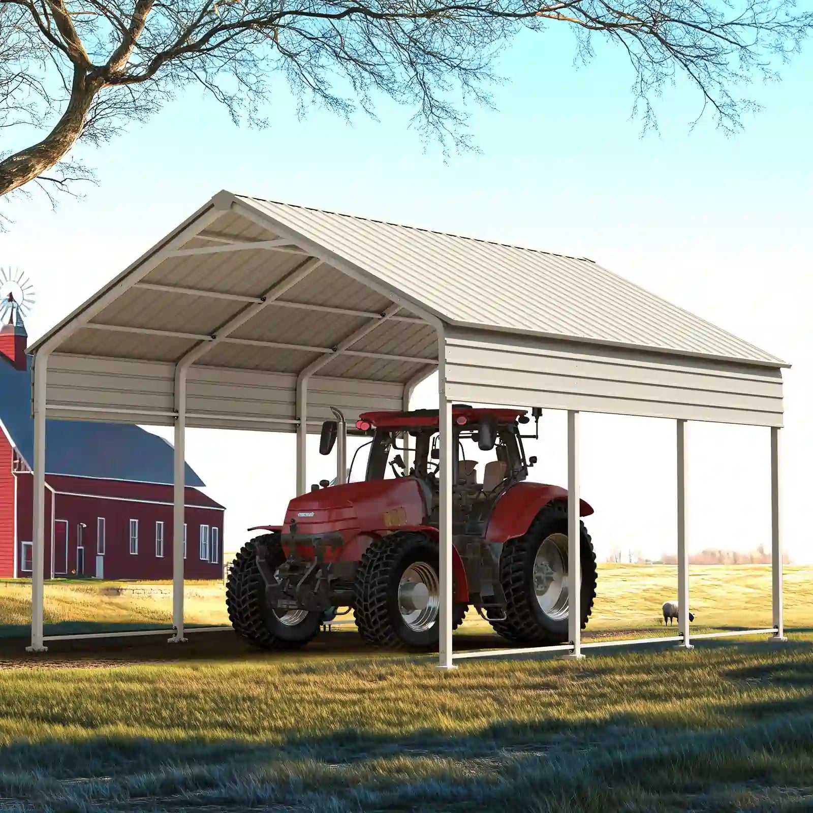 Storage Car Shelter for Tractor, Vehicles & Farm Equipment#size_10X16ft