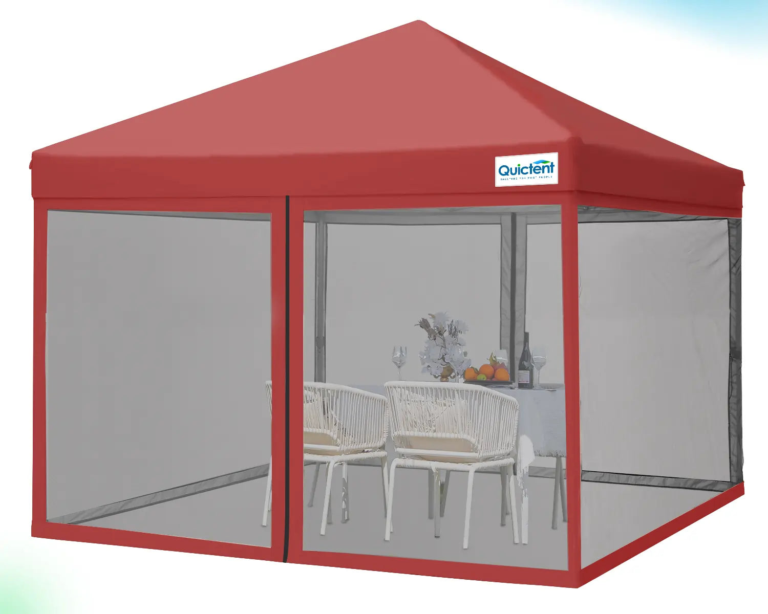 Quictent 6.6x6.6/8x8/10x10/10x20 Portable Pop Up Canopy with Netting