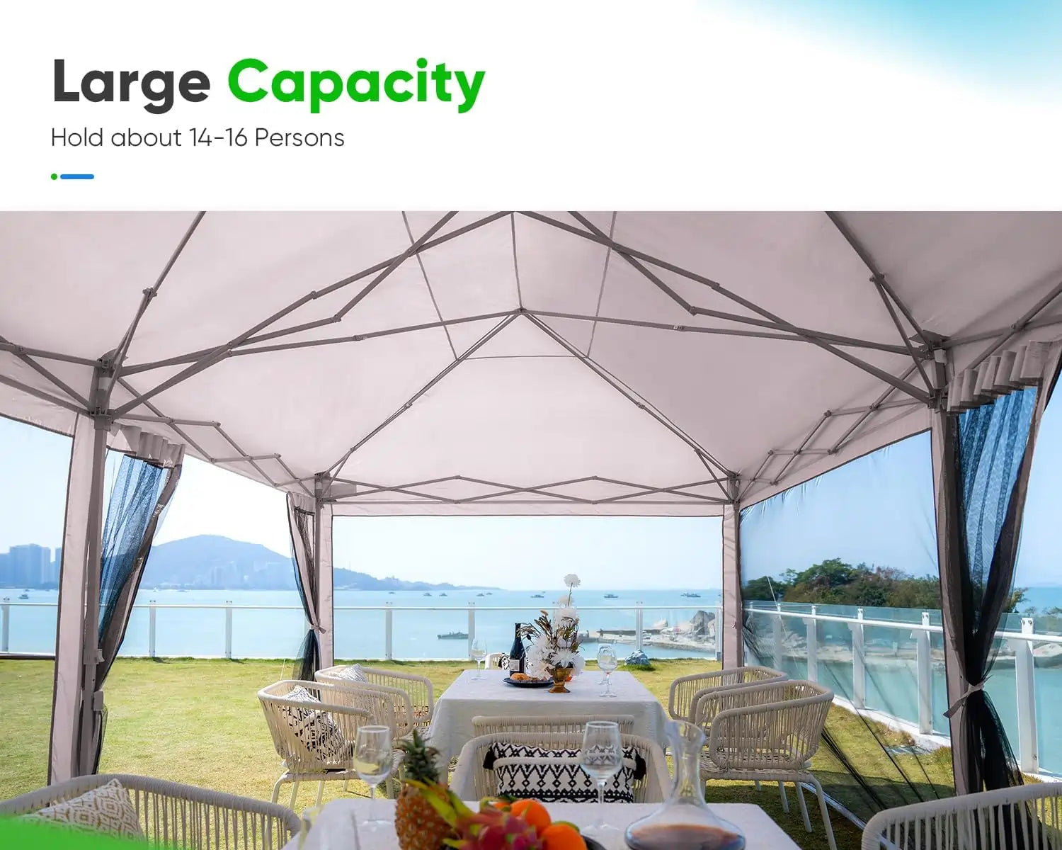 Quictent 10'x20' Pop up Screened Canopy Tent#color_Pink